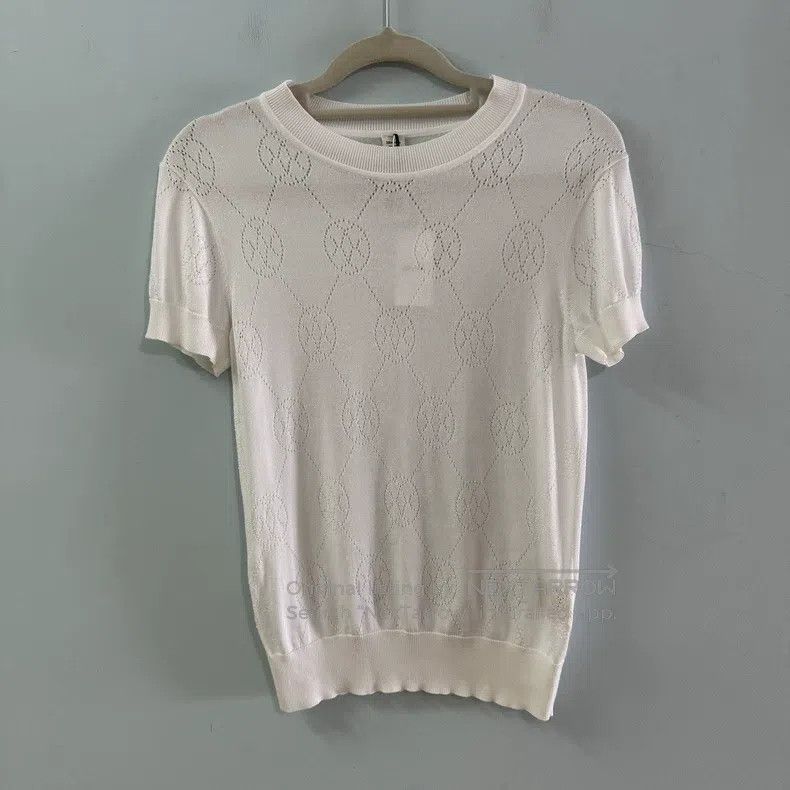Hermes Hermes White lace knit short sleeves Size XXS / US 00 / IT 34 - 1 Thumbnail