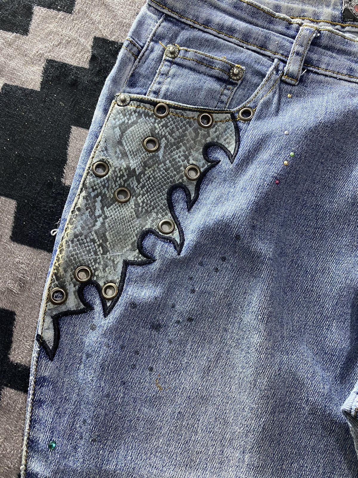 If Six Was Nine × Le Grande Bleu (L.G.B.) × Yasuyuki Ishii Vintage letelo flared denim pants ifsixwasnine style Size US 29 - 5 Thumbnail