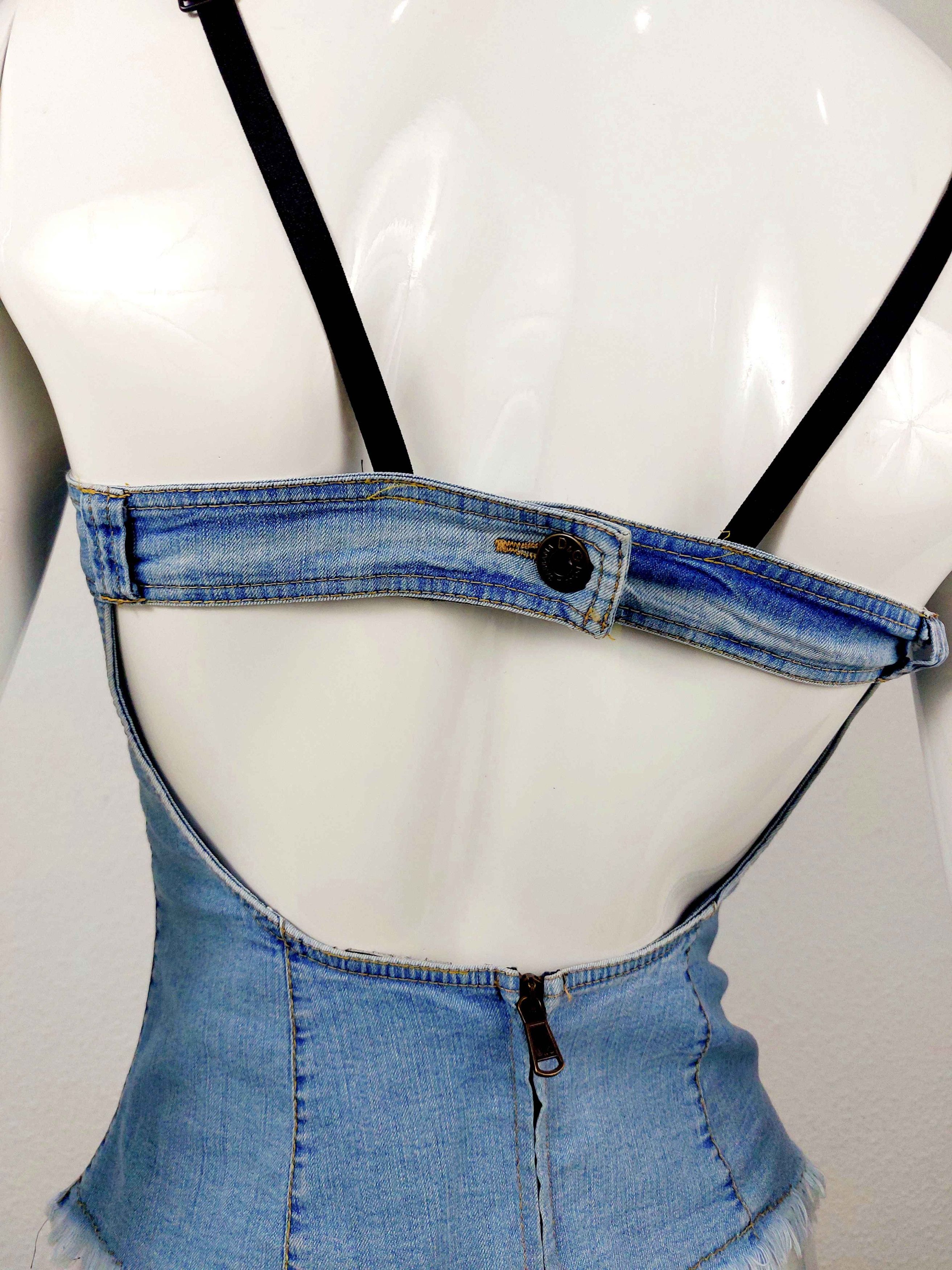 Dolce & Gabbana Dolce Gabbana D&G Bella Hadid Denim Jeans Corset Bustier Size S / US 4 / IT 40 - 13 Thumbnail