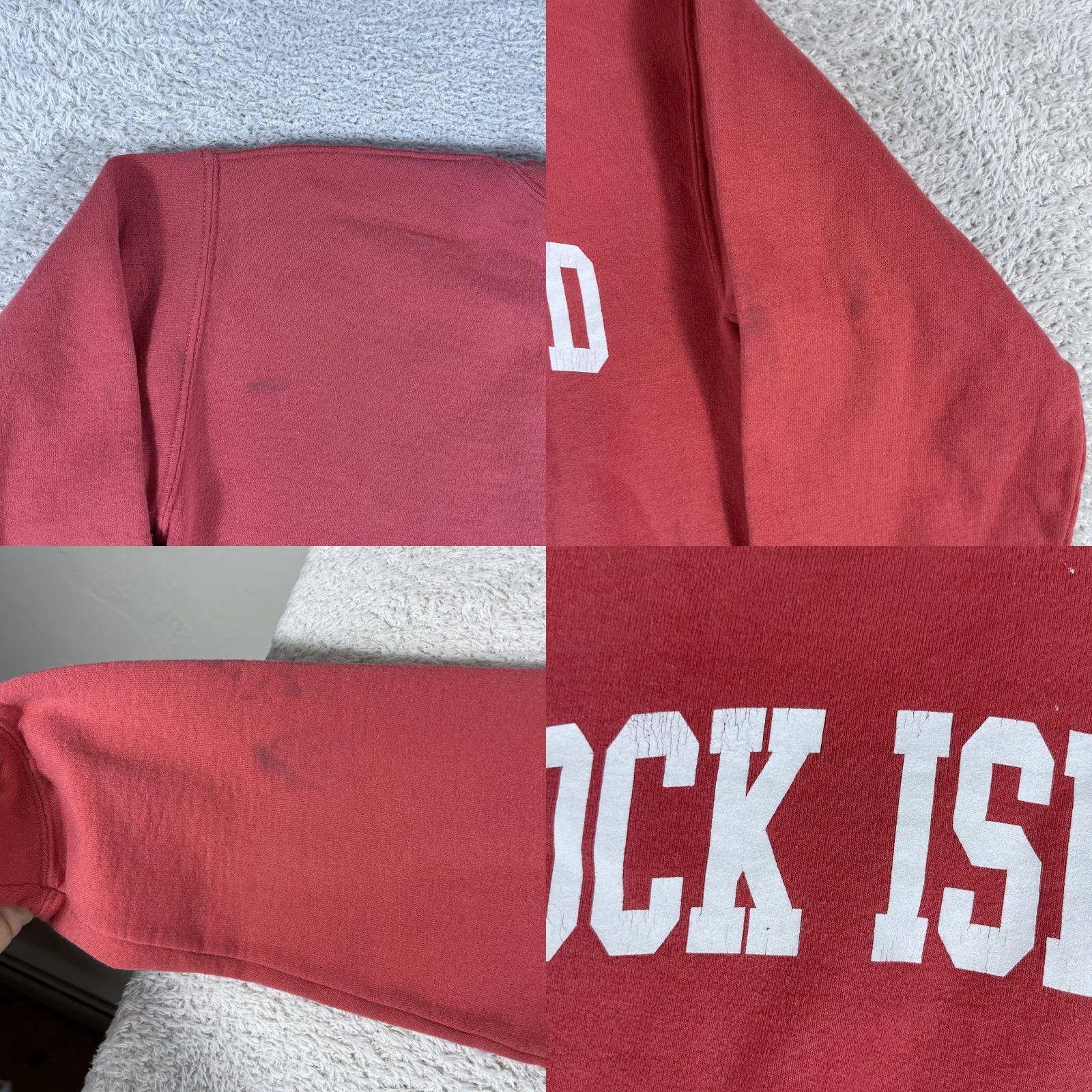 Gildan VINTAGE Gildan Block Island Crewneck Sweatshirt Sweatshirt Adults Small Pink Beach Y2K New England Mens Size US S / EU 44-46 / 1 - 8 Thumbnail