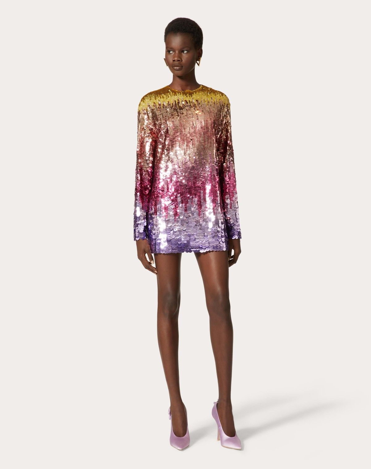Valentino o1s1wg110525 Embroidered Short Dress in Multicolor Size M / US 6-8 / IT 42-44 - 4 Thumbnail