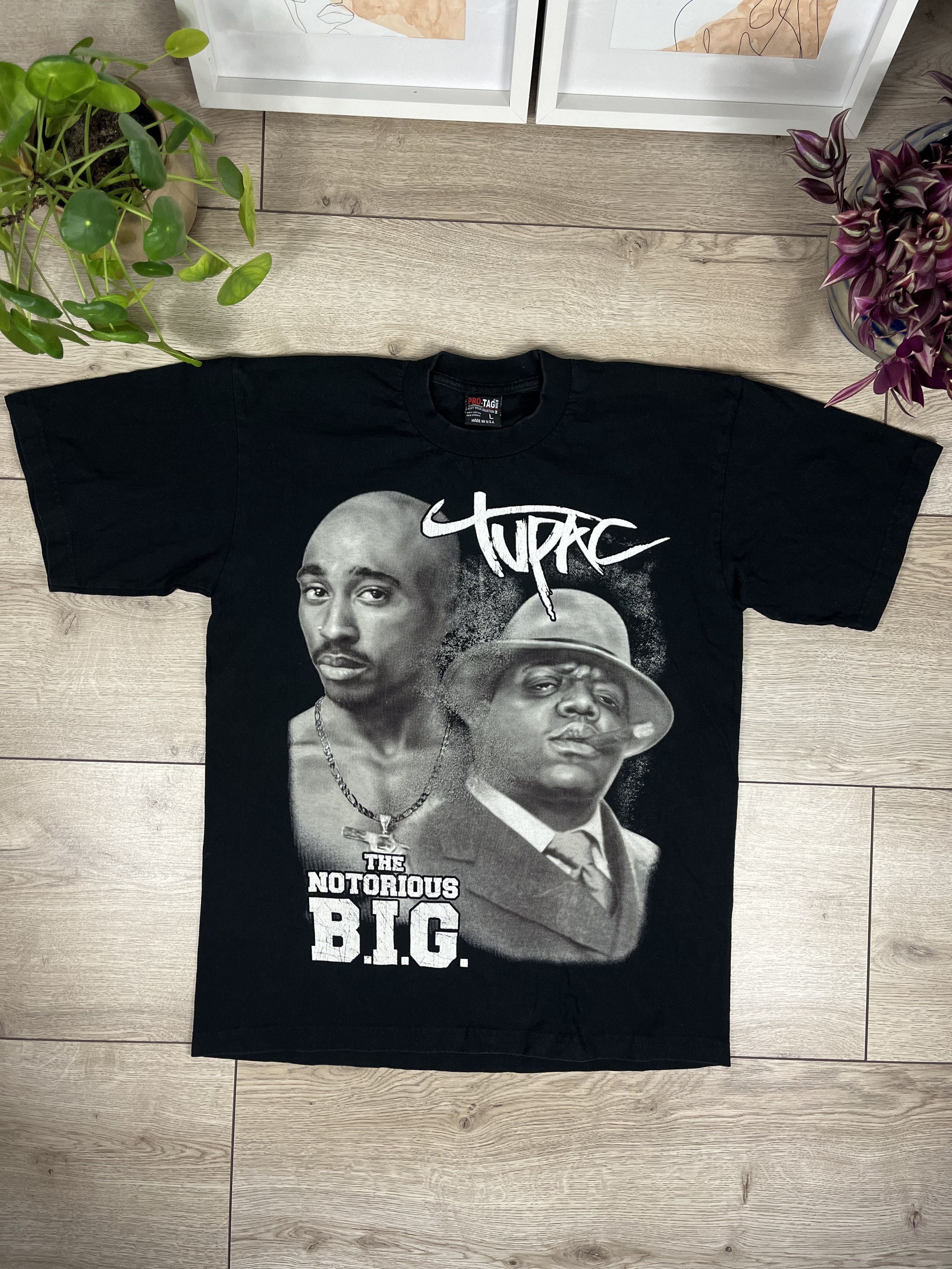 Rap Tees × Vintage Vintage Tupac Shakur “2Pac” The Notorious B.I.G Shirt Size US L / EU 52-54 / 3 - 1 Thumbnail