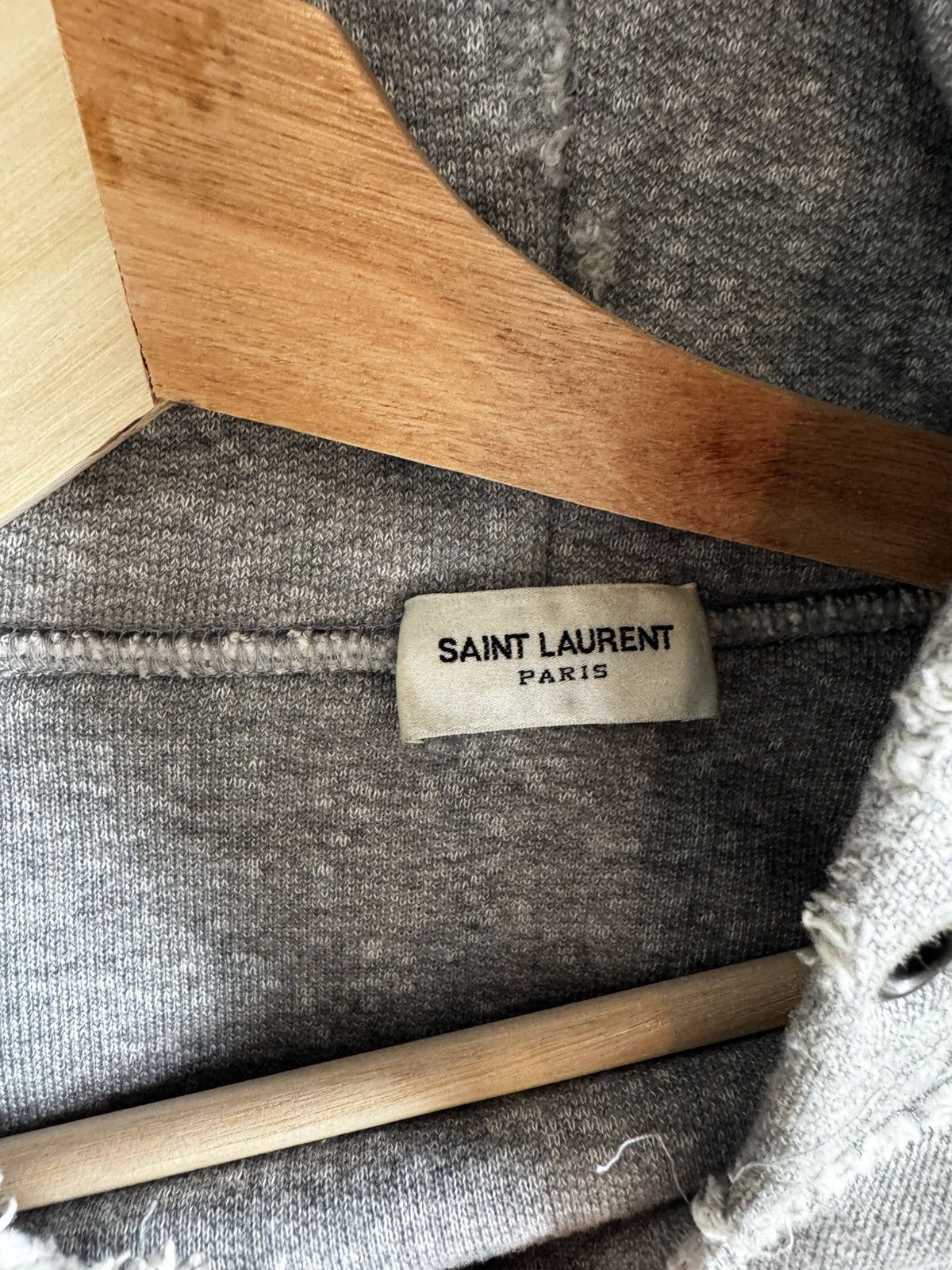 Saint Laurent Paris Saint Laurent Paris Collegiate Distressed Hoodie Size US S / EU 44-46 / 1 - 3 Thumbnail
