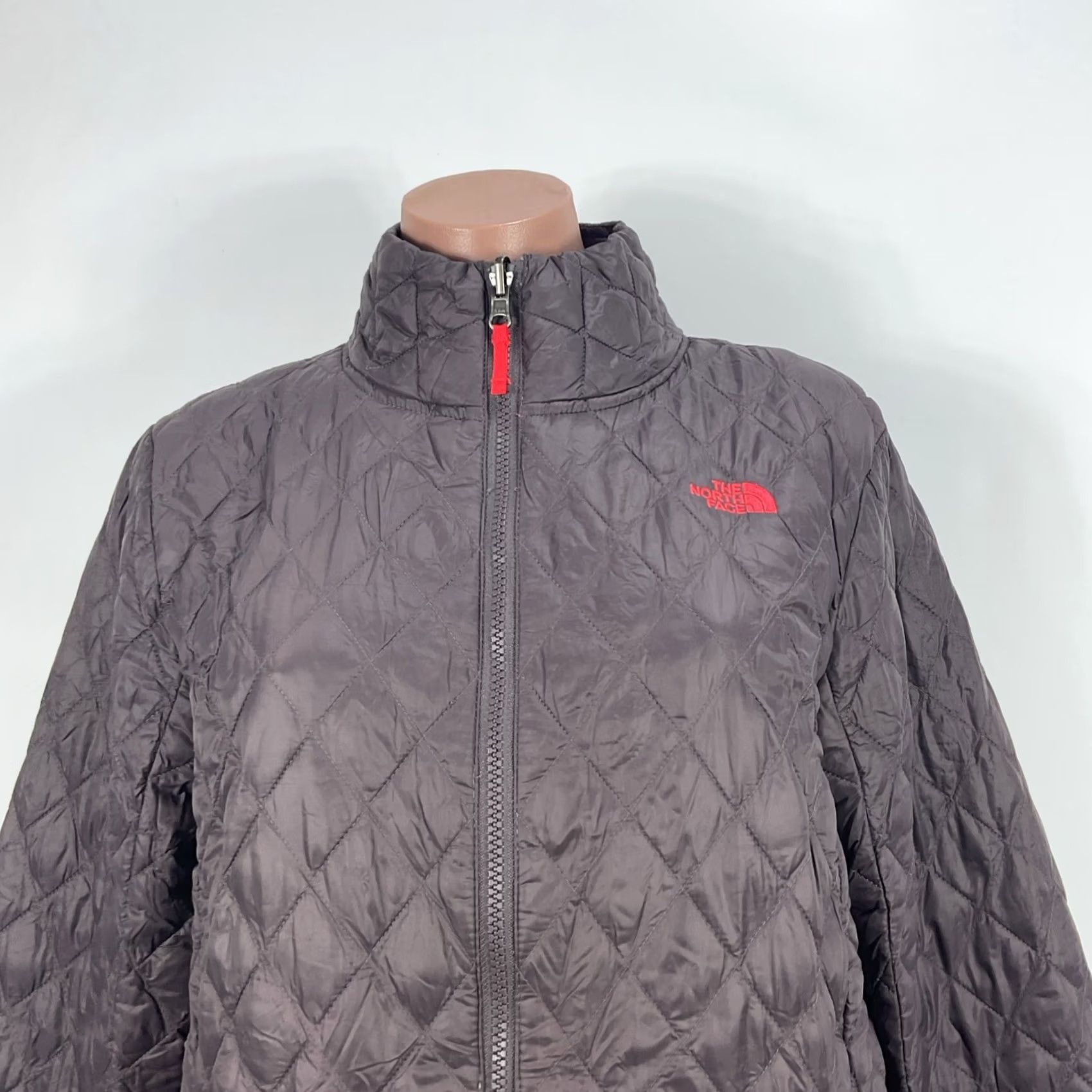 The North Face The North Face Thermoball Quilted Jacket Womens L Brown Coral Pink Quilted Puffer Jacket Thermoball Size L / US 10 / IT 46 - 3 Thumbnail