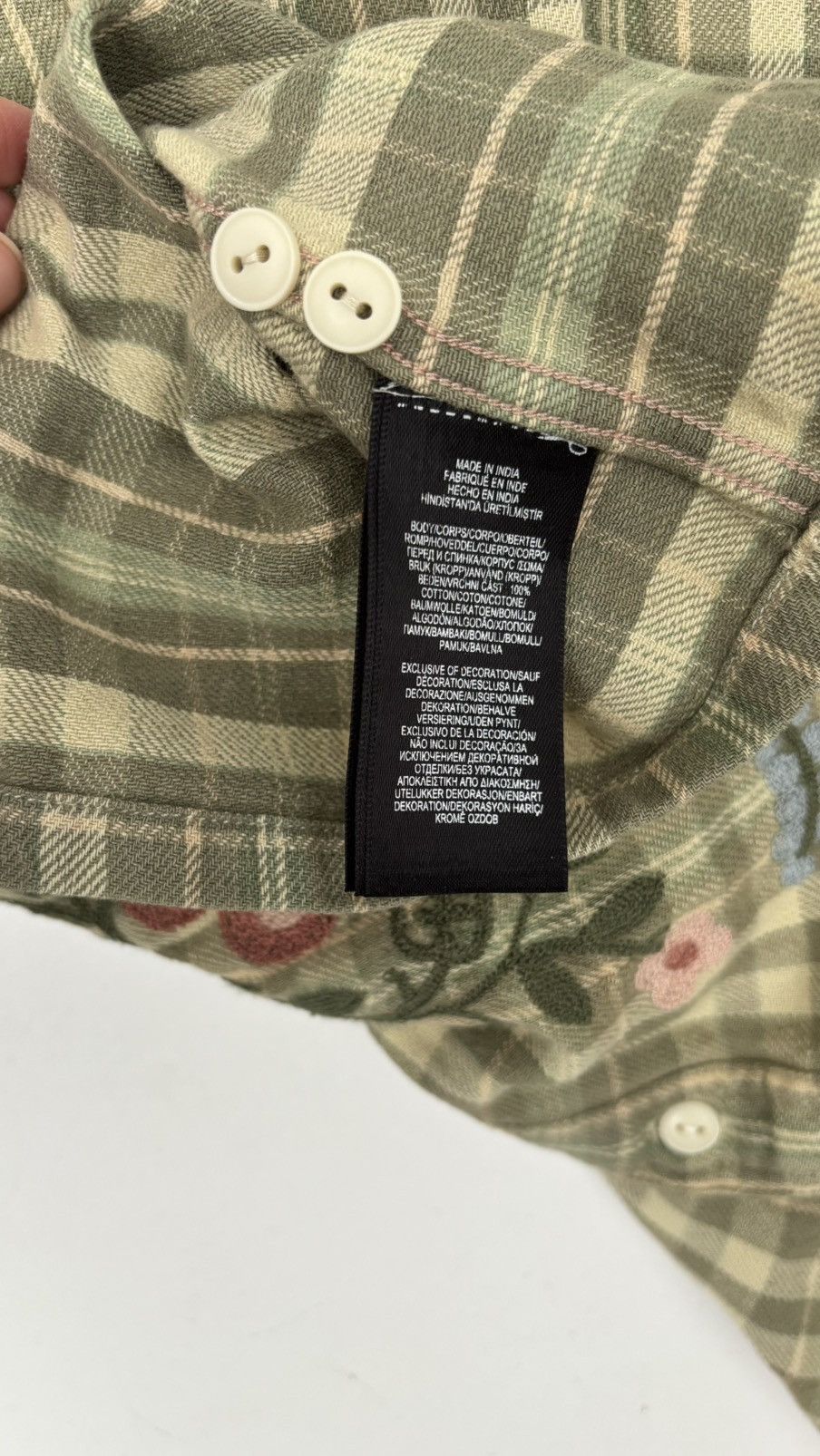 RRL Ralph Lauren RRL Ralph Lauren Double RL Embroidered Plaid Shirt Size 4 Size XS / US 0-2 / IT 36-38 - 7 Thumbnail