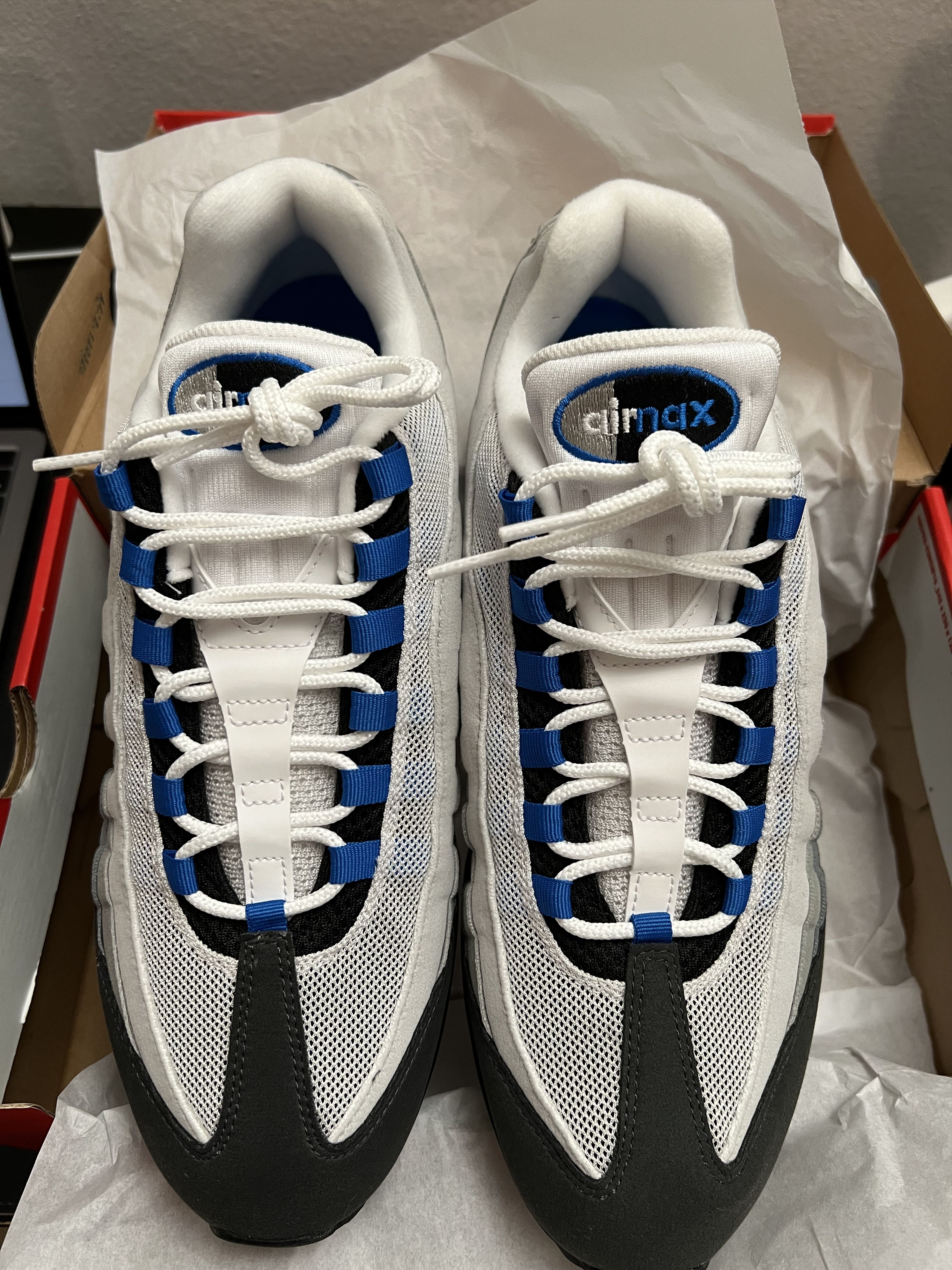 Nike Nike Air Max 95 OG Big Bubble Blue Spark Size US 12.5 / EU 45-46 - 1 Thumbnail