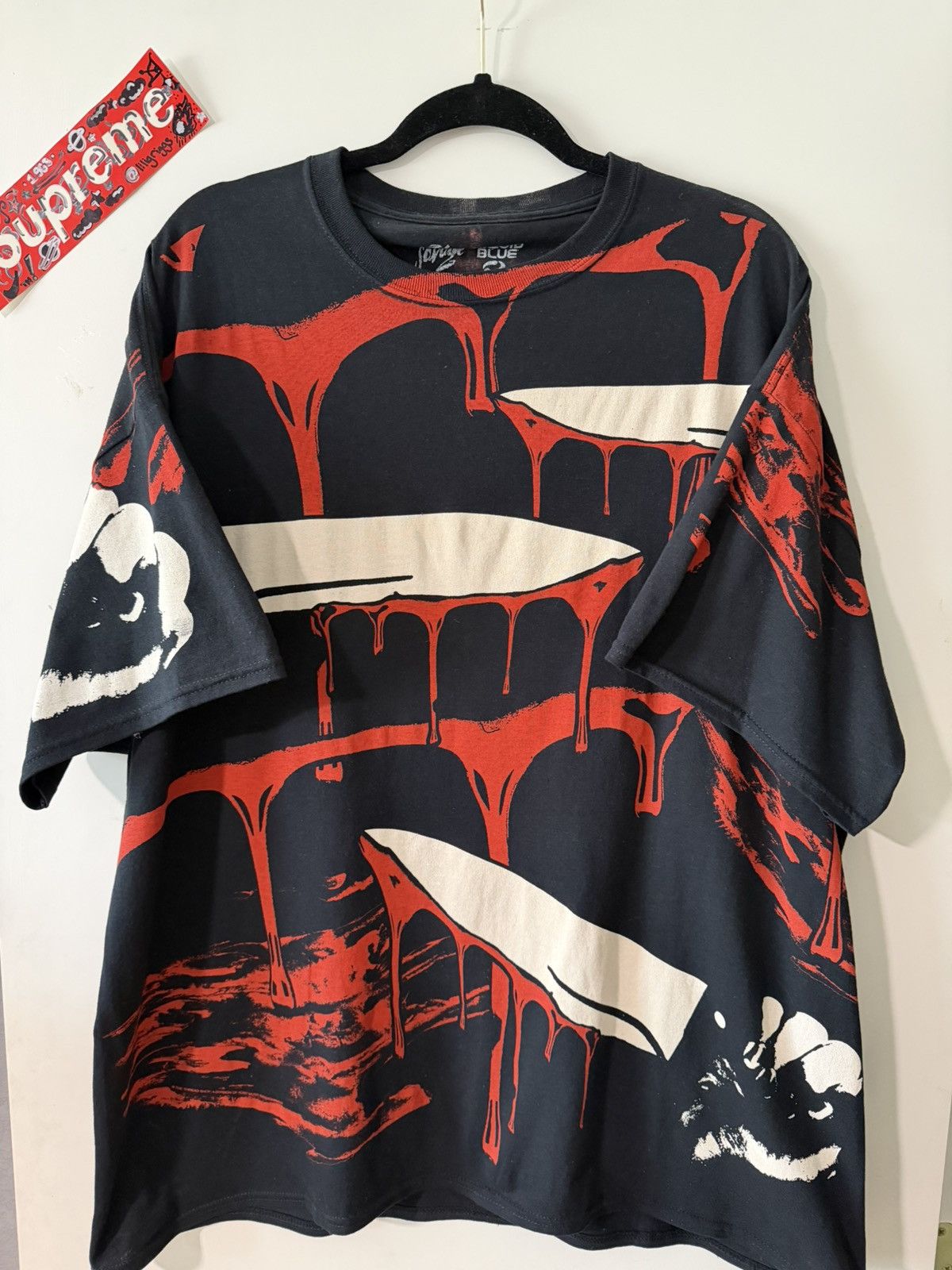 21 Savage “Knife Talk” Liquid Blue Concert Tee VNDS