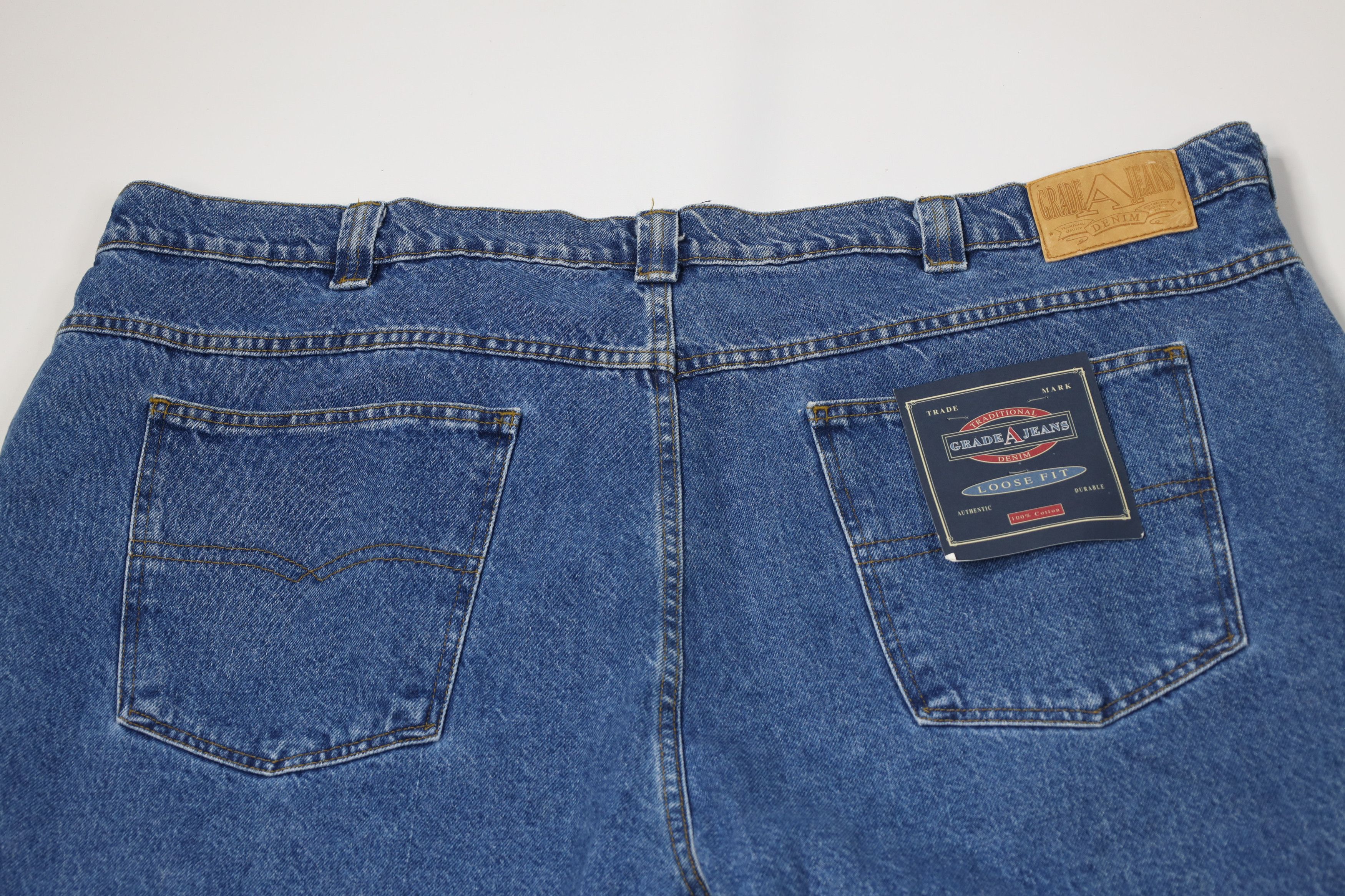 Vintage Deadstock Vintage 90s Y2K Streetwear Wide Leg Denim Jeans Size US 44 / EU 60 - 9 Thumbnail