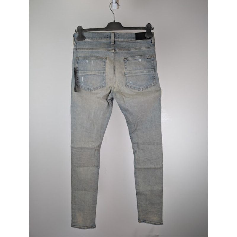 Amiri o1rshd1 Varsity Eagle Logo Skinny Jeans in Antique Indigo Size US 32 / EU 48 - 11 Thumbnail