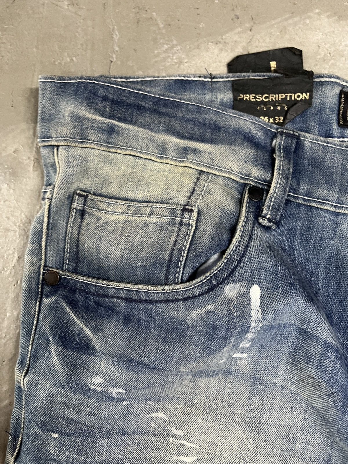 If Six Was Nine WASHED DENIM PAINT SPLATTER JEANS JUNYA HELMUT LANG STYLE Size US 34 / EU 50 - 15 Thumbnail