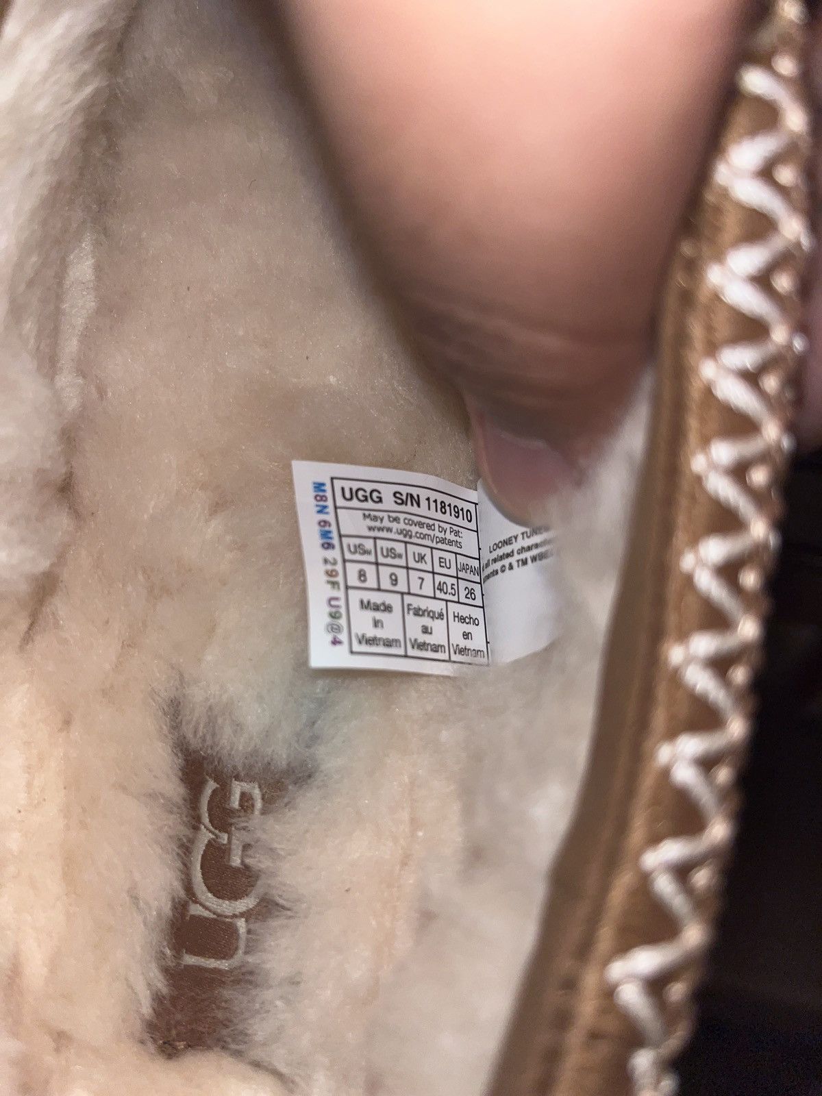 Palace × Ugg Ugg x Palace Tasman Slipper Chestnut “Looney Tunes” Size US 8 / EU 41 - 10 Thumbnail