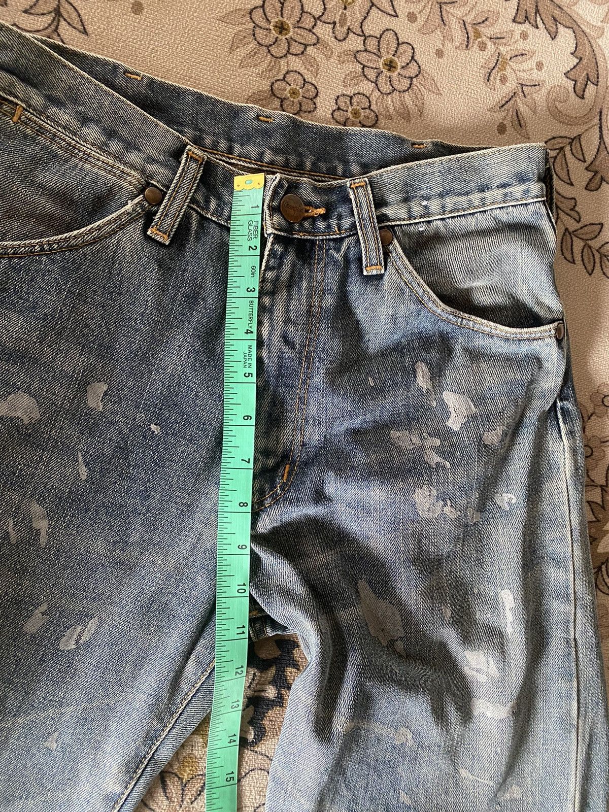 Vintage Vintage Wrangler Distressed Paint Style Denim Size US 29 - 15 Thumbnail