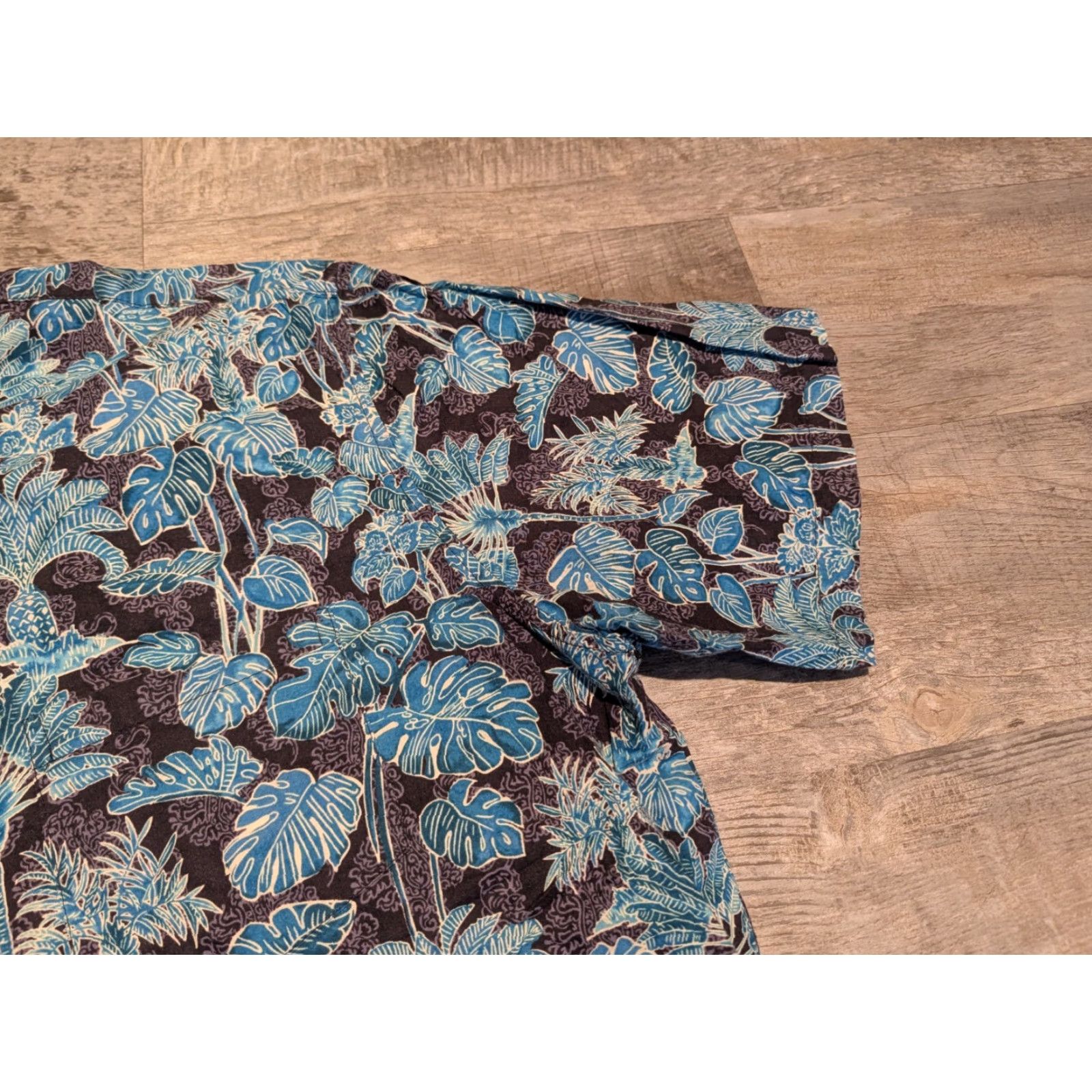Tori Richard Tori Richard Hawaiian Shirt XL Blue Floral Button-Up Short Sleeve Tropical Trees Mens Size US XL / EU 56 / 4 - 3 Thumbnail