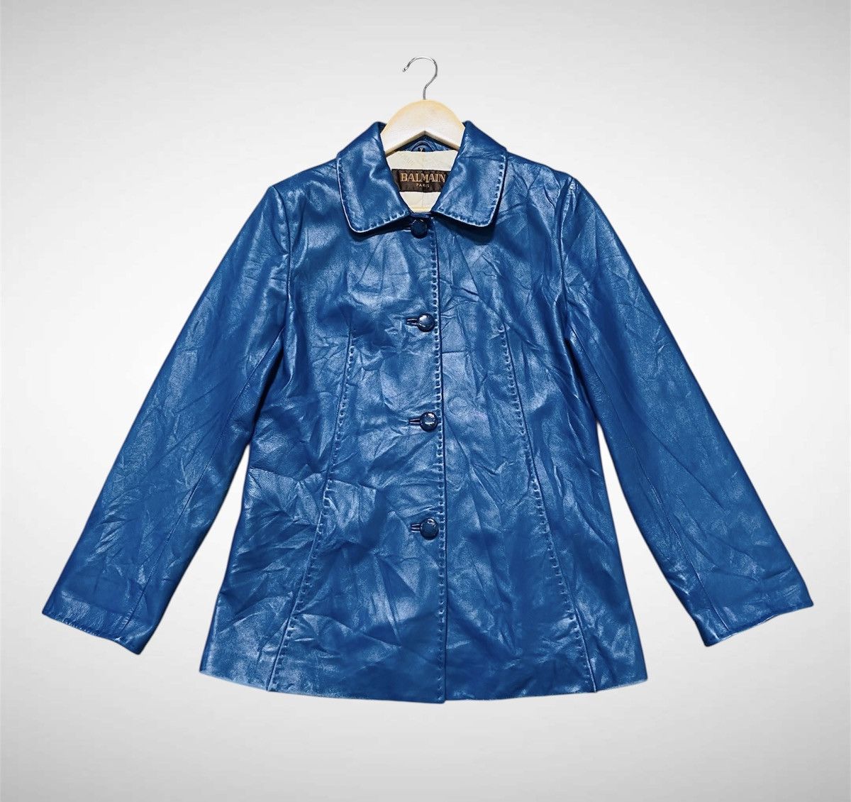 Balmain Vintage Balmain Paris Sheepskin Leather Jacket Coat Size S / US 4 / IT 40 - 6 Thumbnail