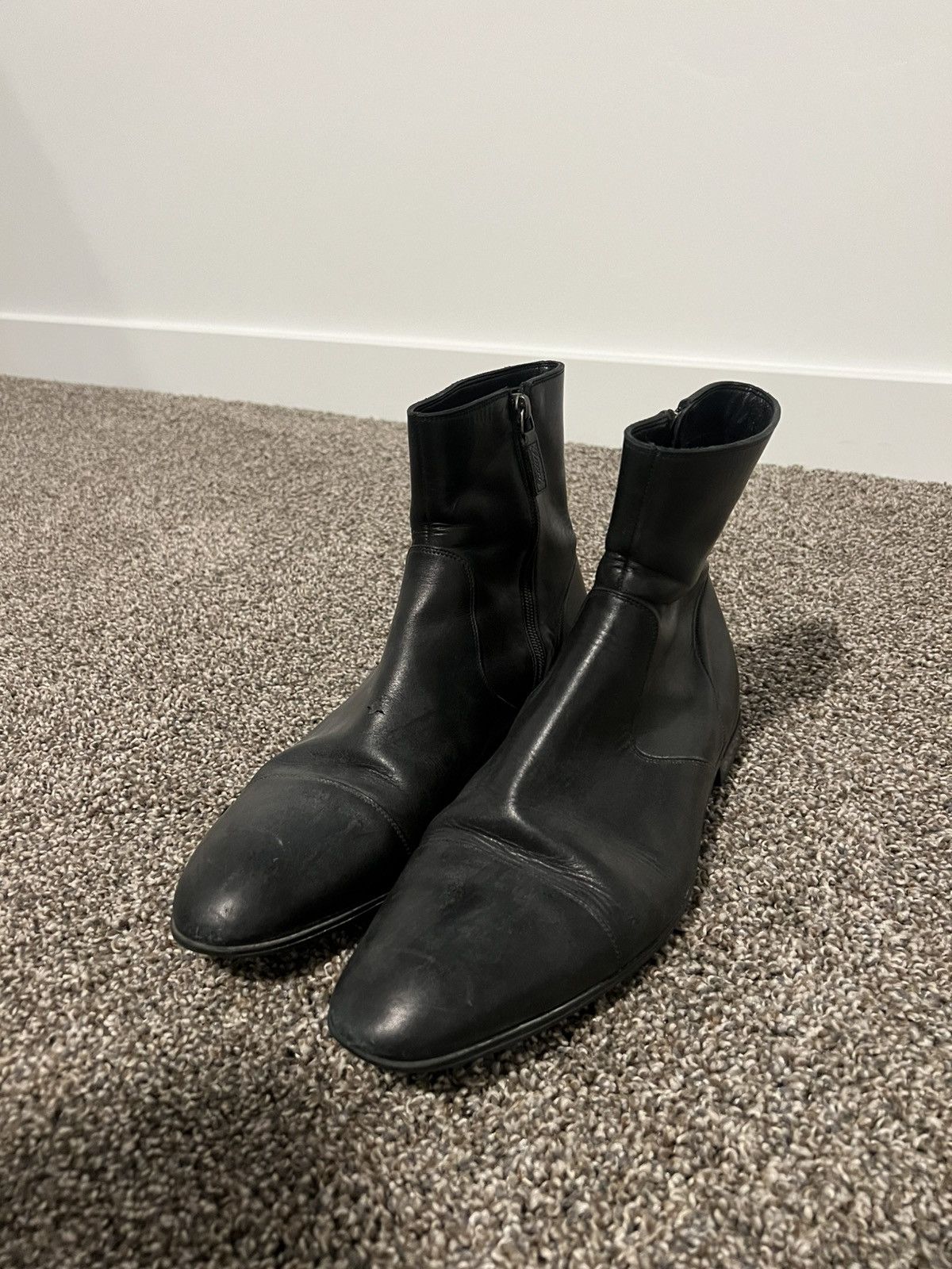 Gucci Men’s 10 1/2 Gucci Leather Boots Size US 10.5 / EU 43-44 - 2 Thumbnail