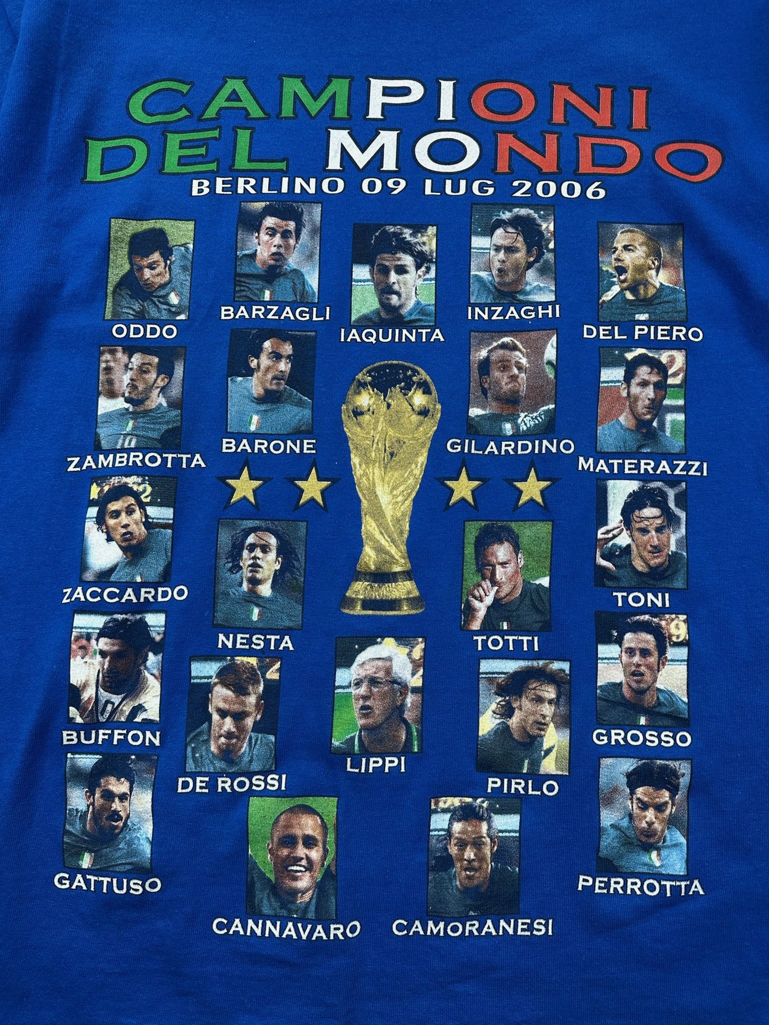 Vintage Vintage Italy World Cup 2006 tee del piero Pirlo Buffon Size US L / EU 52-54 / 3 - 2 Thumbnail