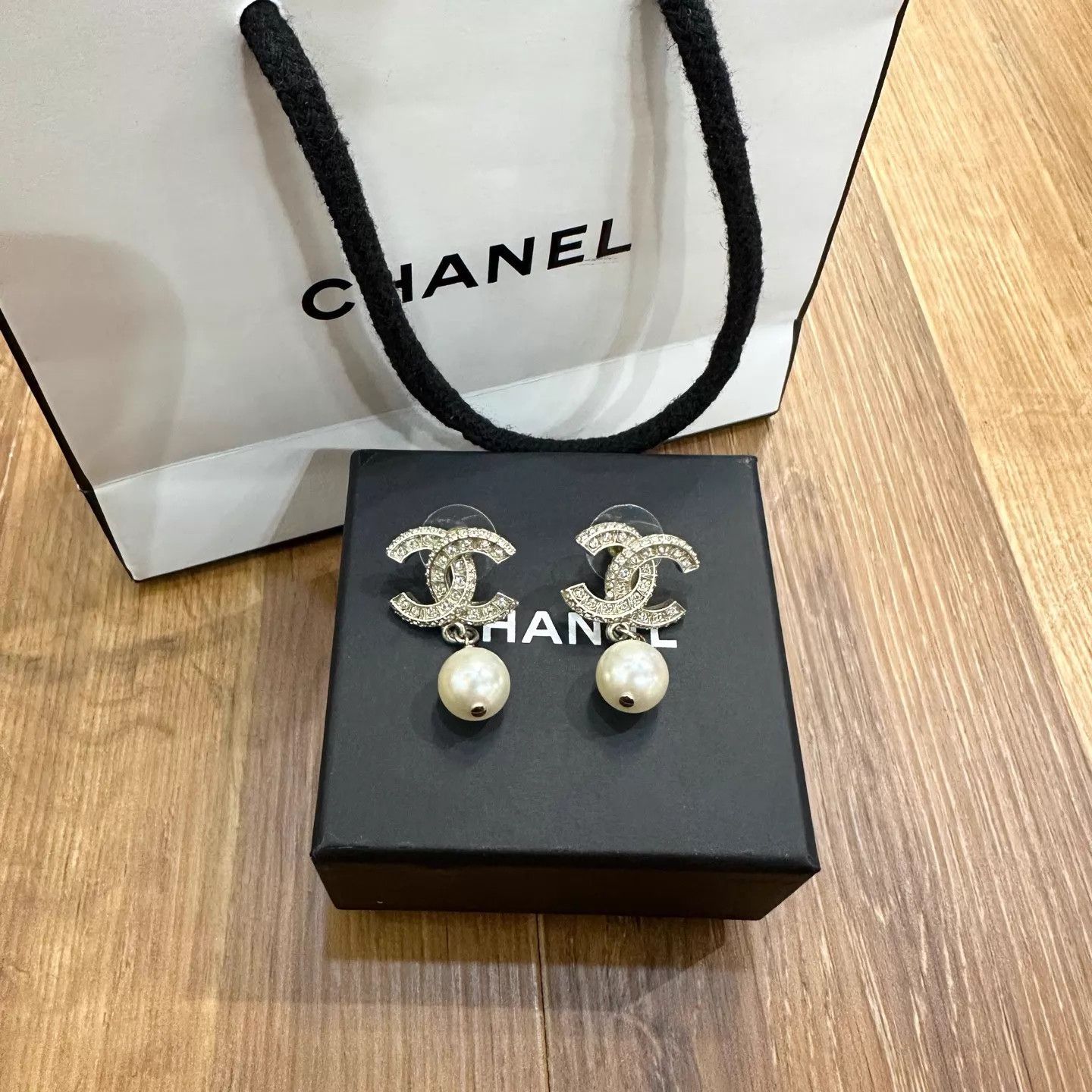 Chanel Chanel CC Diamond Pearl Earrings New P6168 Beijing Size ONE SIZE - 1 Thumbnail