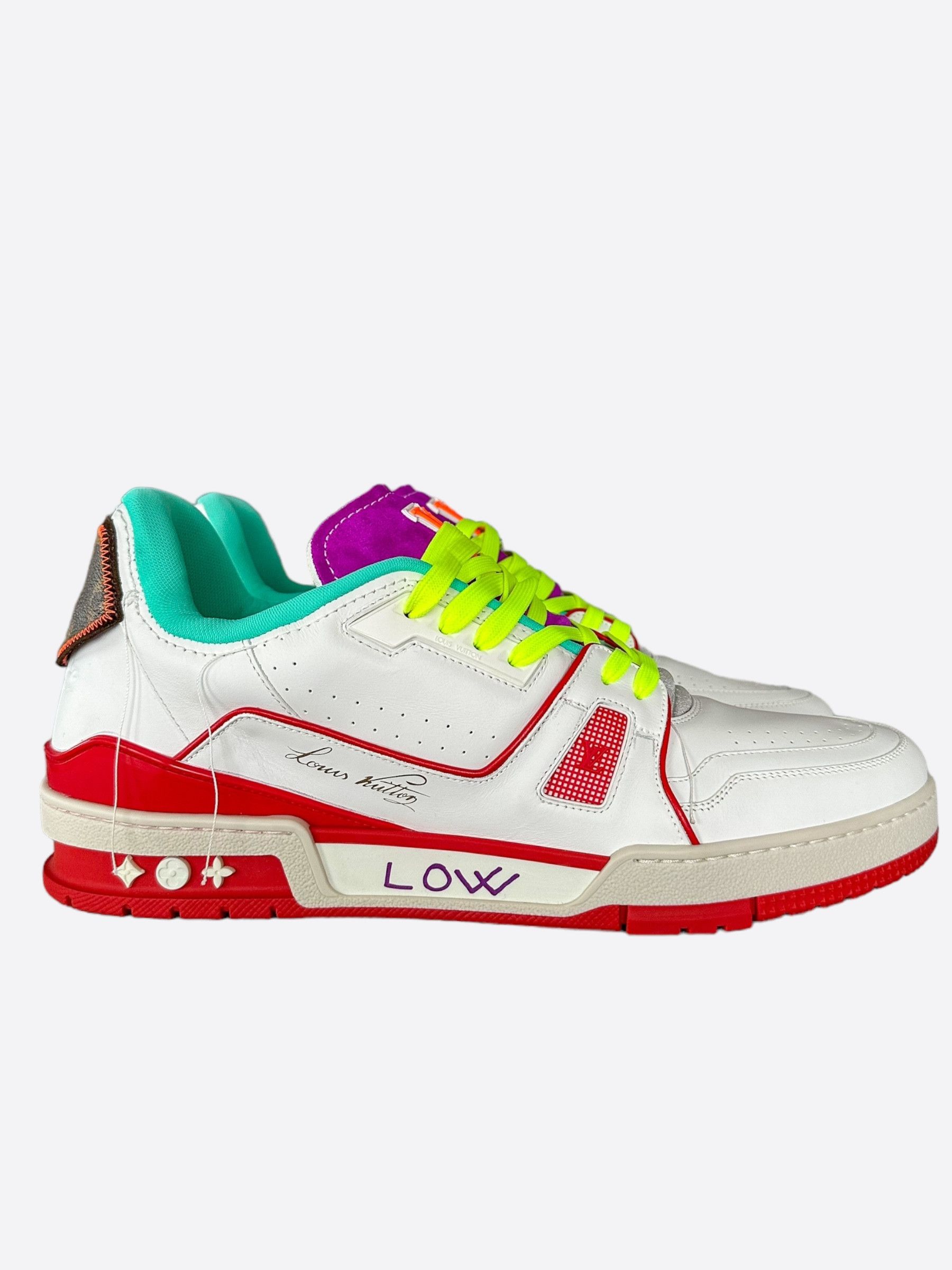 Louis Vuitton Louis Vuitton White & Red Paris Exclusive Trainer Size US 11.5 / EU 44-45 - 1 Thumbnail