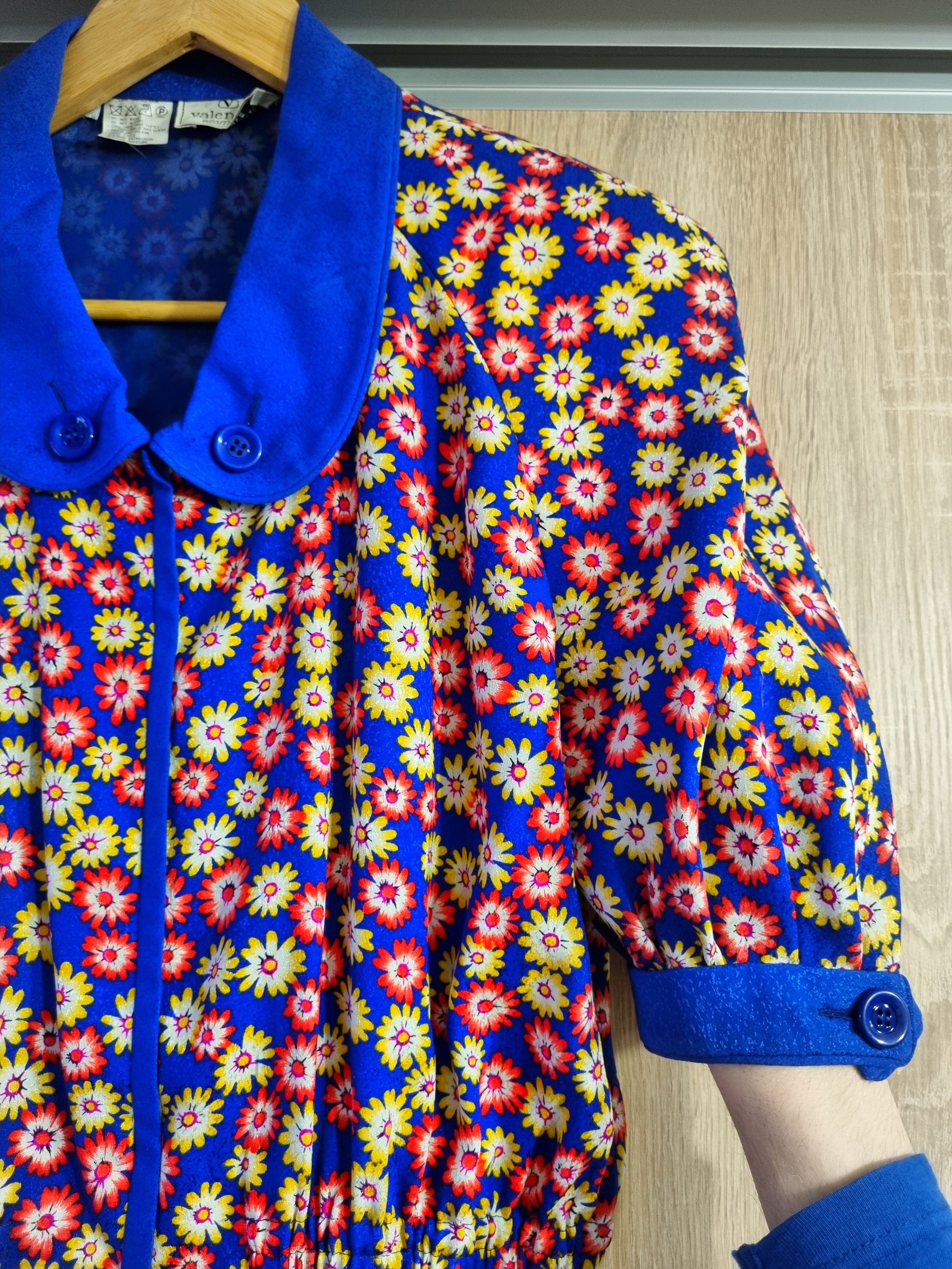 Valentino × Vintage Vintage Valentino Boutique Floral Midi Dress Size XL / US 12-14 / IT 48-50 - 4 Thumbnail