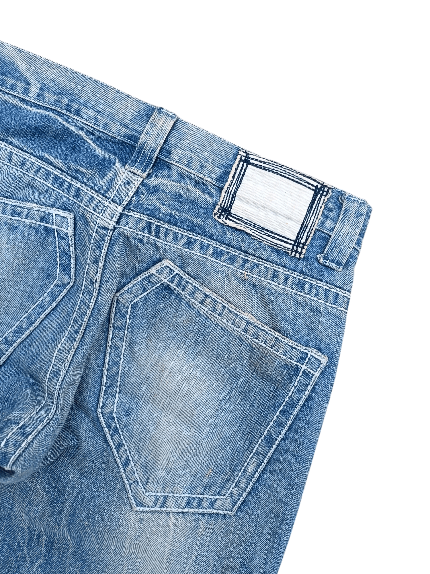 Japanese Brand FLARED Sorridere Rusty Mudwash Distressed Denim Mudmax Size US 31 - 17 Thumbnail