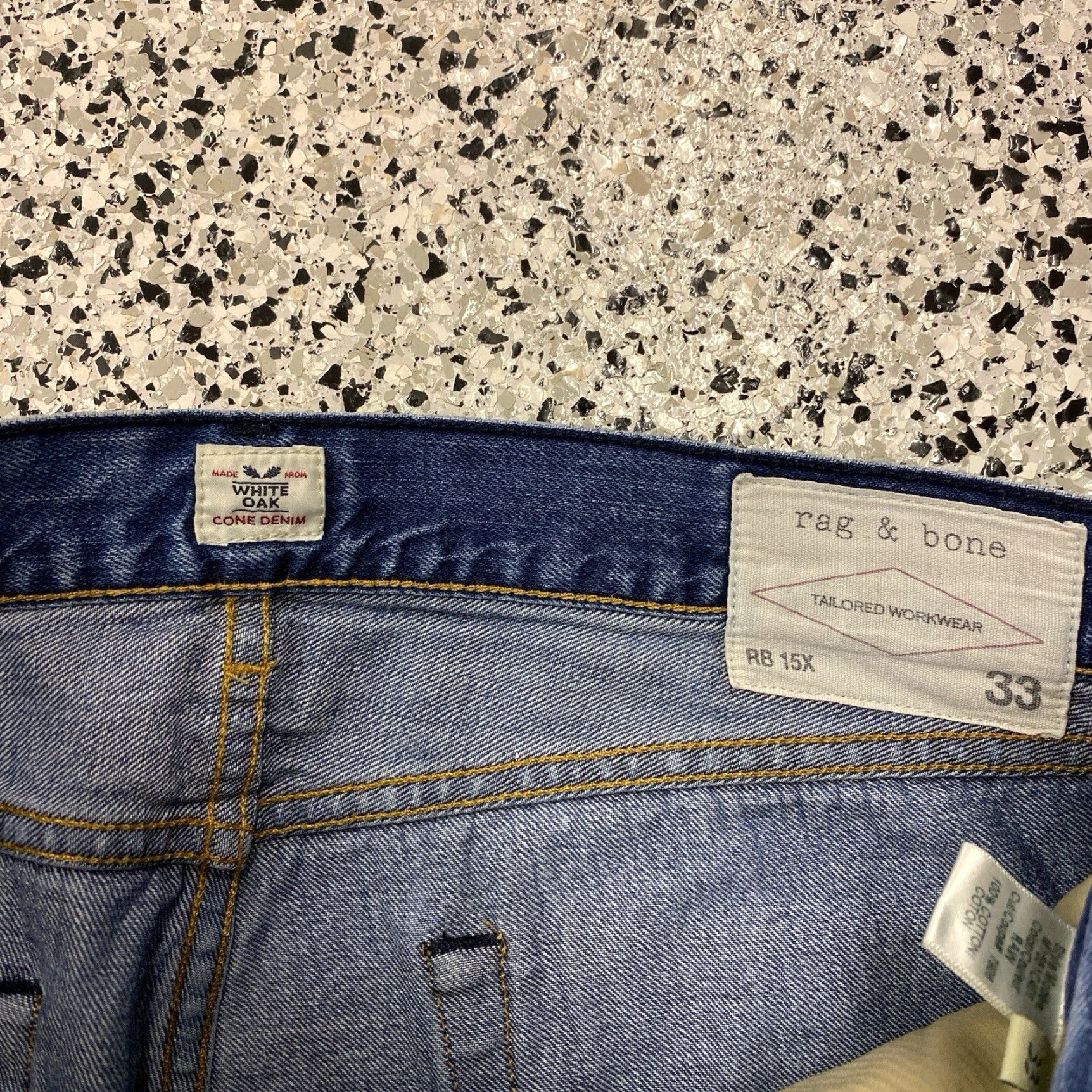 Rag & Bone Rag & bone RB 15X Tailored Workwear Jeans Mens 33 x 26.5 Denim Straight 5-Pocket Blue Cotton Vintage No N/A Size US 33 - 3 Thumbnail