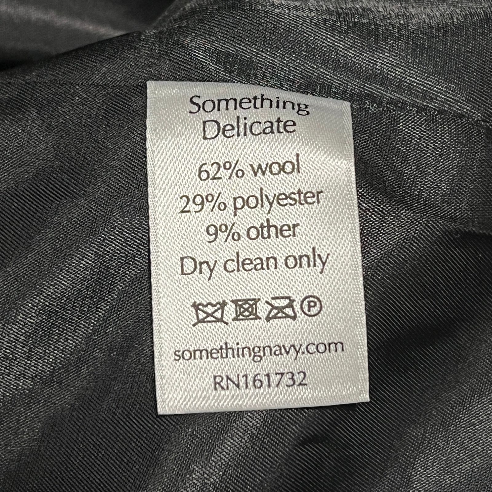 Other Something Navy Noelle Coat Black Wool Mid Length Belted Size M / US 6-8 / IT 42-44 - 6 Thumbnail