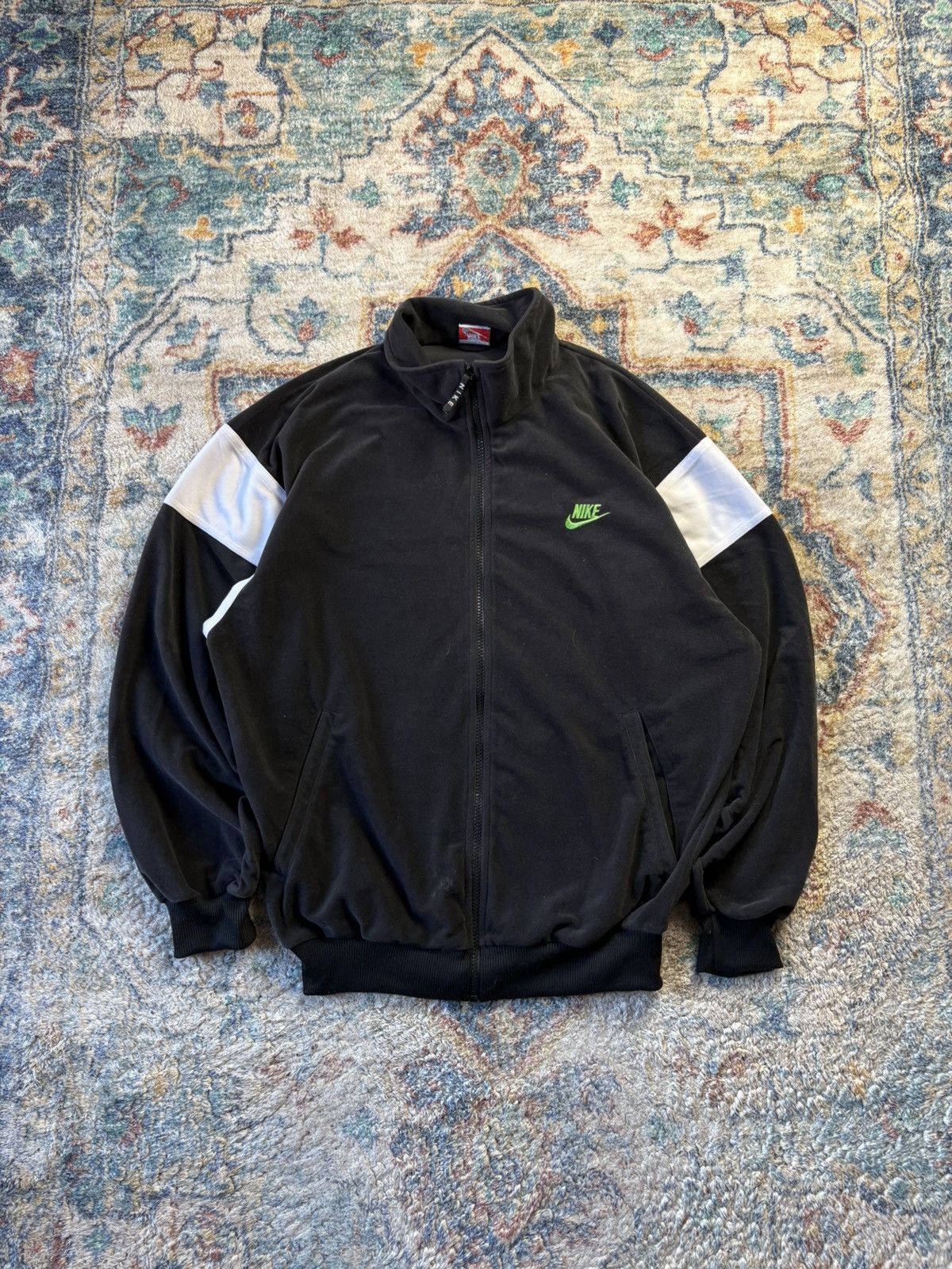 Nike Vintage Nike Velour Zip-up Track Jacket Medium Size US M / EU 48-50 / 2 - 1 Thumbnail