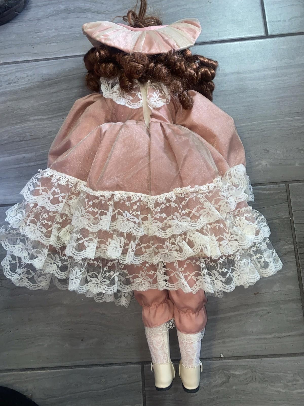 Other Victorian Porcelain Doll with Red Curly Hair Size ONE SIZE - 4 Thumbnail