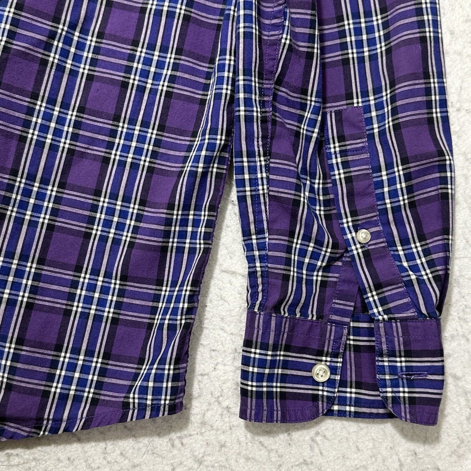 Chaps Chaps Small Button Down Purple + Blue Plaid Striped Shirt Size US S / EU 44-46 / 1 - 5 Thumbnail