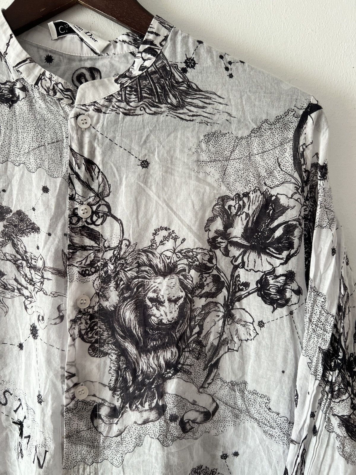 Dior 🔥🔥 Christian Dior White Zodiac Blouse Size M / US 6-8 / IT 42-44 - 3 Thumbnail