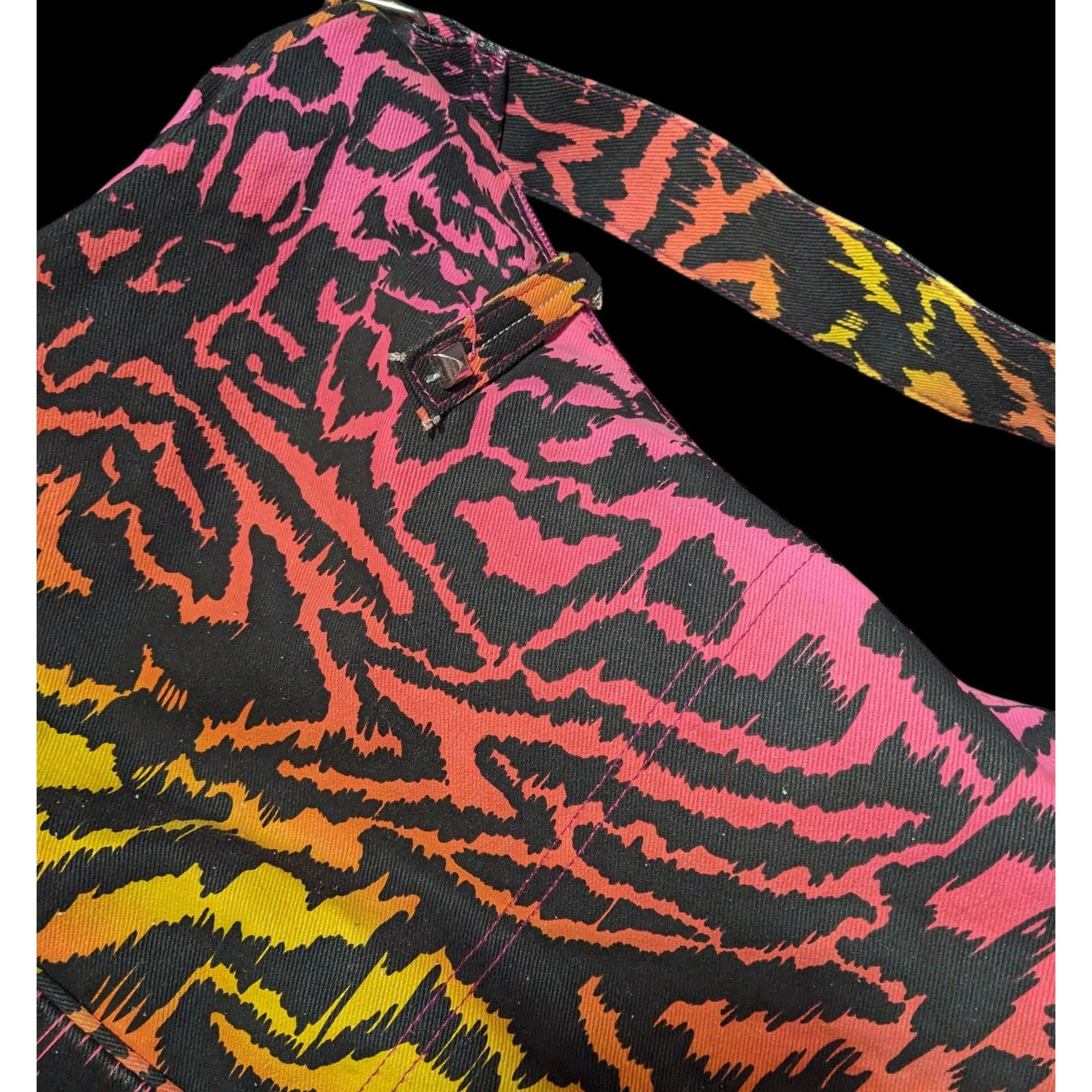 Other 90s Style Rainbow Tiger Print Canvas Shoulder Bag Size ONE SIZE - 5 Thumbnail