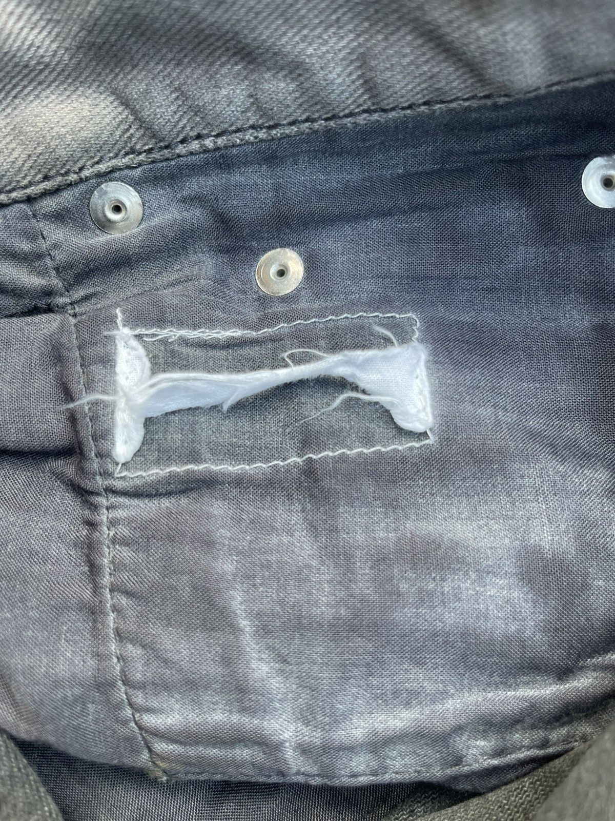 Helmut Lang Helmut Lang 90s Archives Button Fly Distressed Faded Denim Size US 29 - 3 Thumbnail