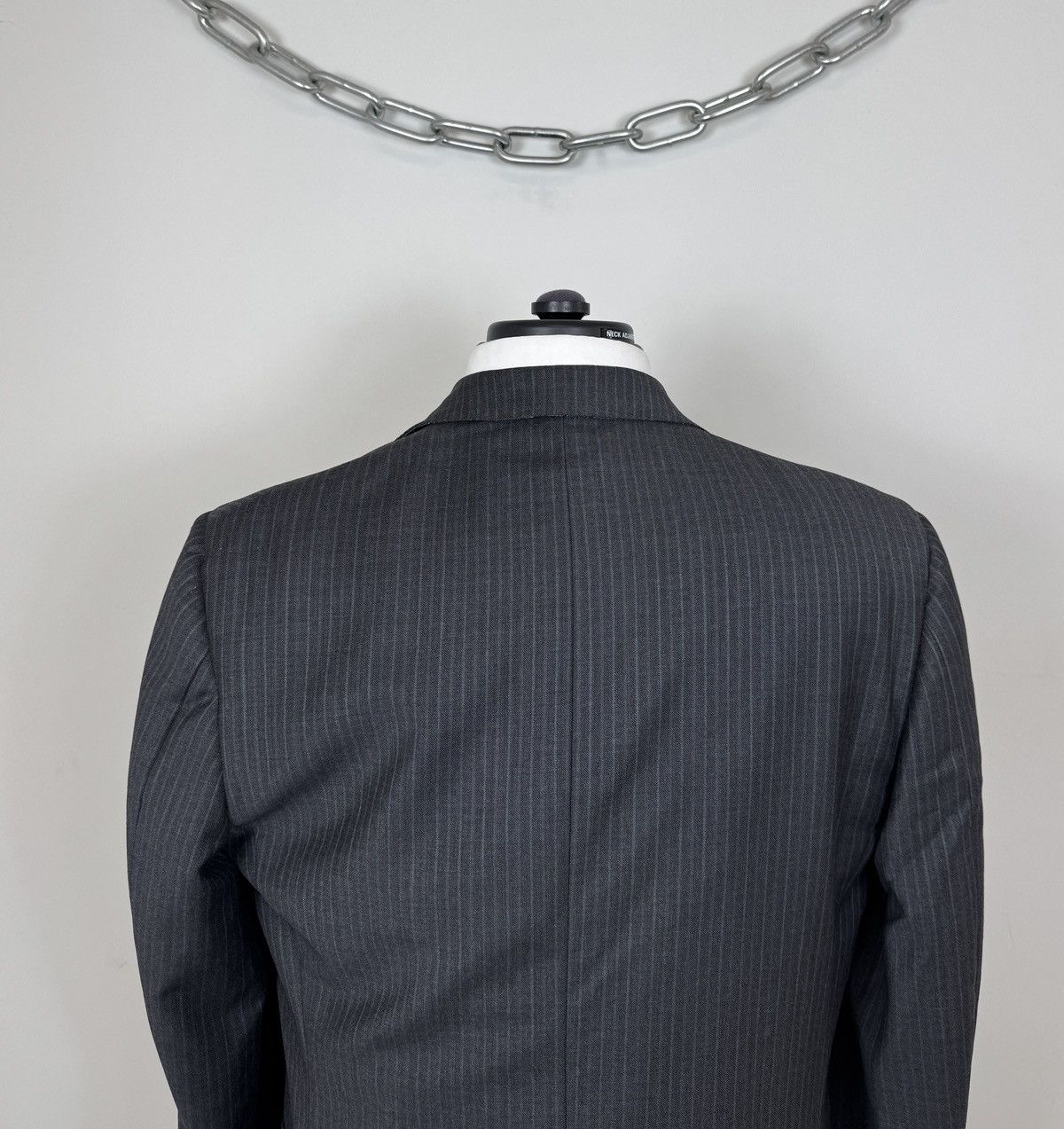 Ermenegildo Zegna Ermenegildo Zegna Su Misura Men’s Gray Striped Wool Blazer Size 38R - 10 Thumbnail