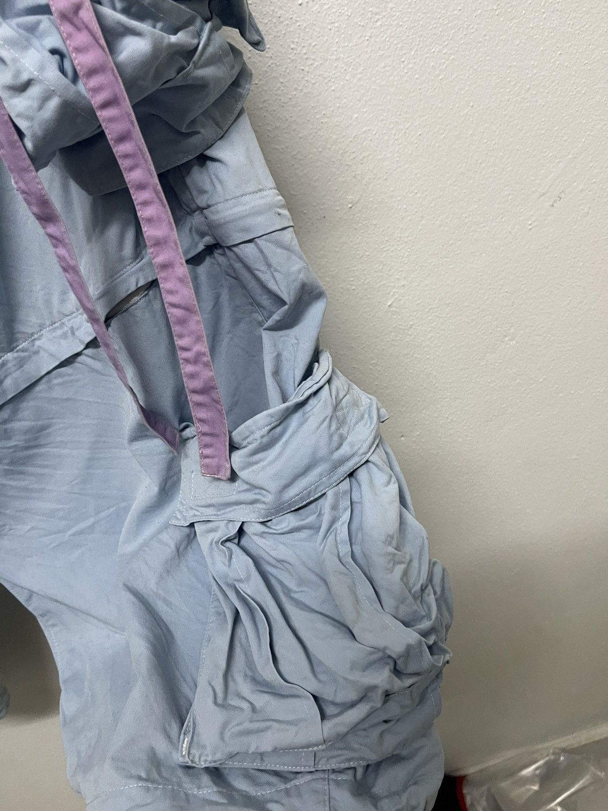Vintage 90s GALFY CRUTCH PARACHUTE BAGGY CARGO PANT Size US 33 - 8 Thumbnail