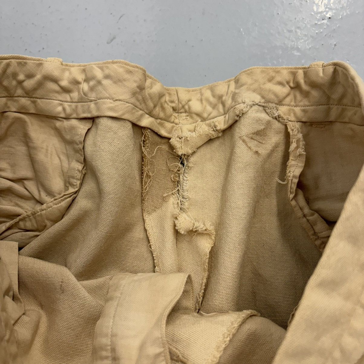 Other Vintage 40s Palm Beach Cream Linen Distressed Suit Size 40R - 7 Thumbnail