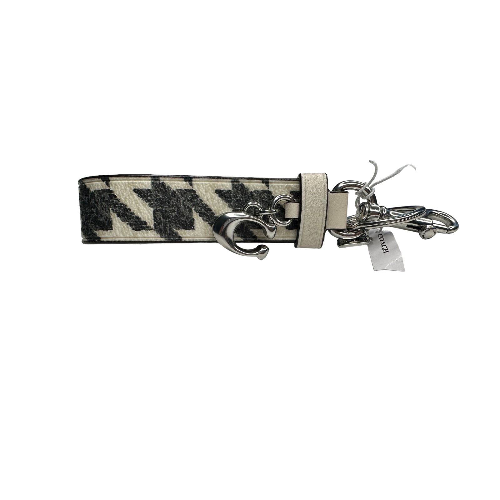 Coach Coach Houndstooth print Silver/Cream/Black Loop bag charm Size ONE SIZE - 5 Thumbnail