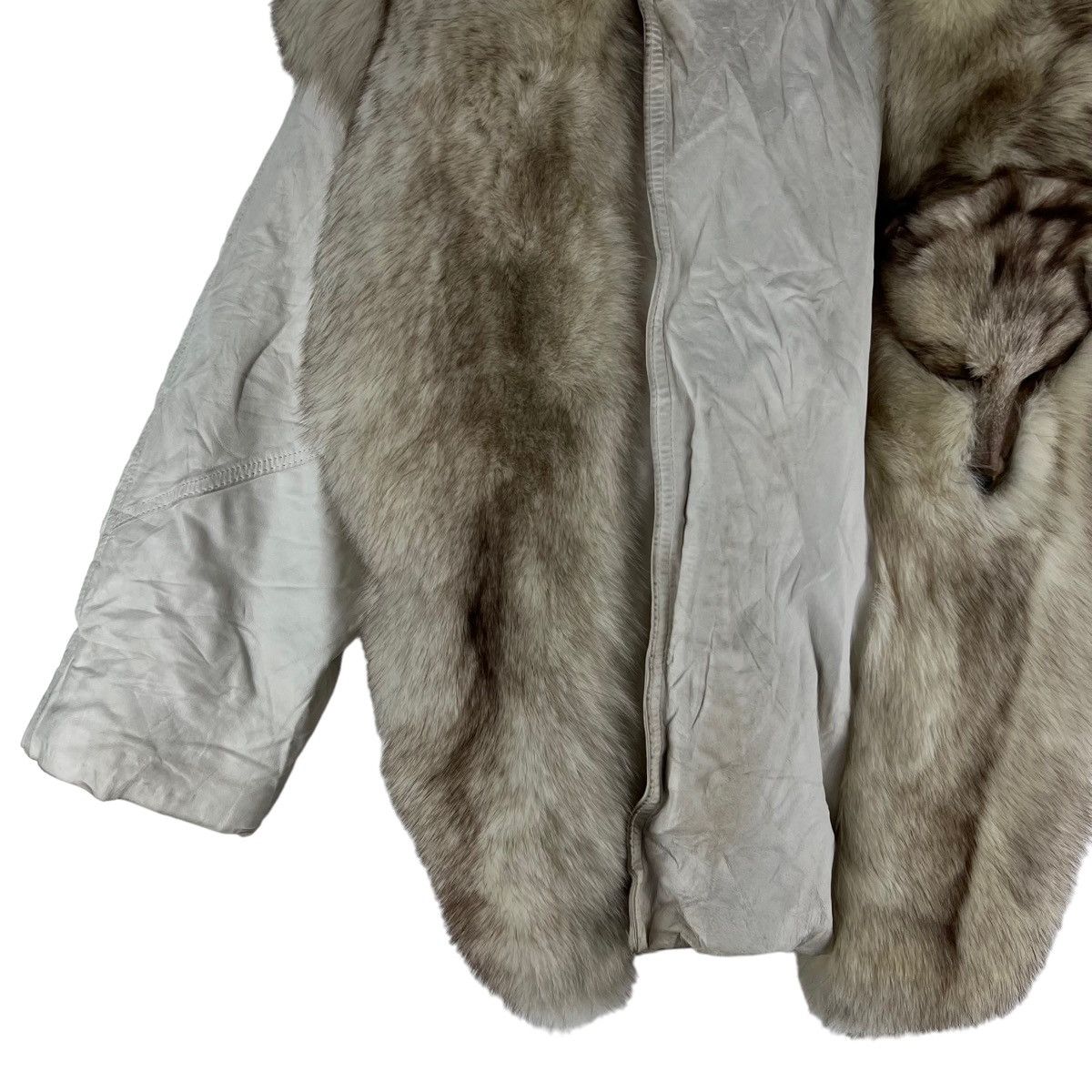 Japanese Brand 🔥VINTAGE GENUINE LEATHER JACKET GRANVALTA FOX FUR Size US M / EU 48-50 / 2 - 3 Thumbnail
