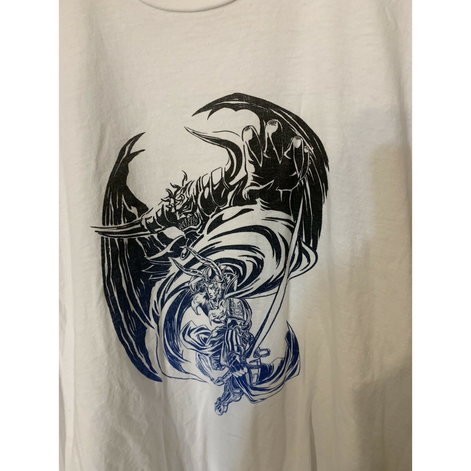 Other Fantasy Horned Demon Above Loki Type WARRIOR With Sword T Sh Size US L / EU 52-54 / 3 - 4 Thumbnail
