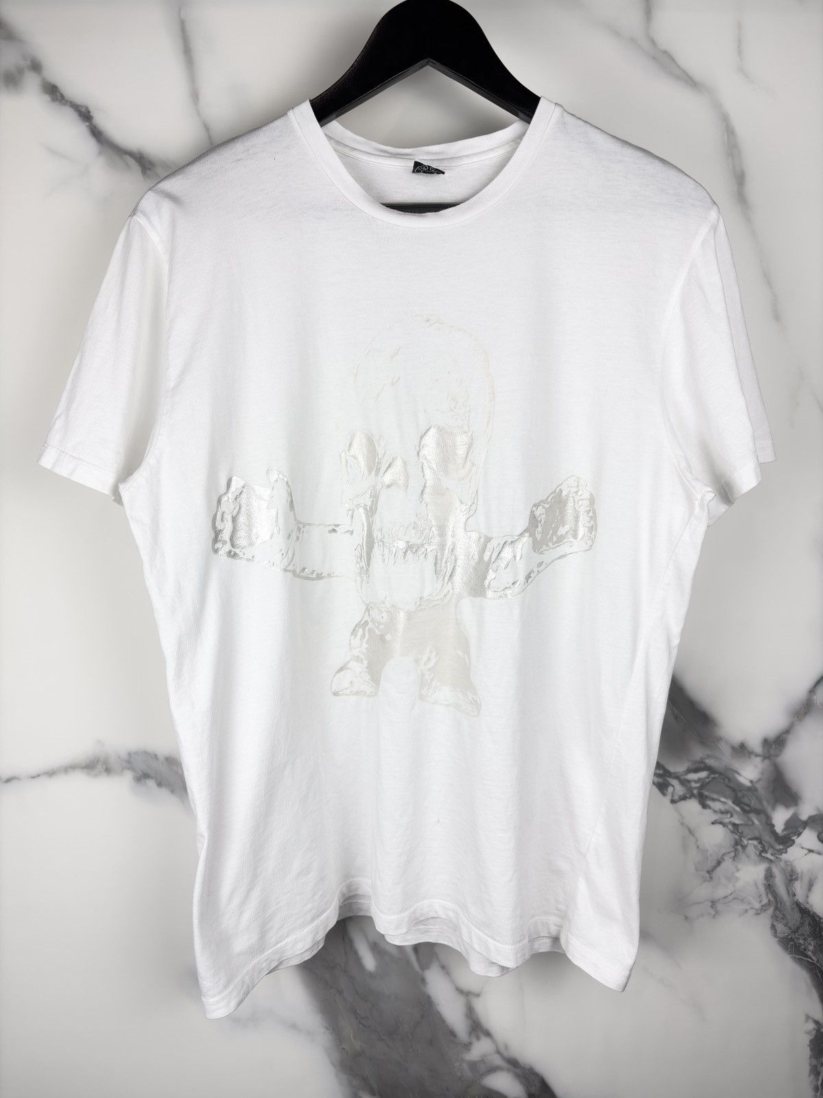 Chrome Hearts Chrome Hearts Vintage Foti Skull Metallic Print Tshirt White Size US M / EU 48-50 / 2 - 1 Thumbnail