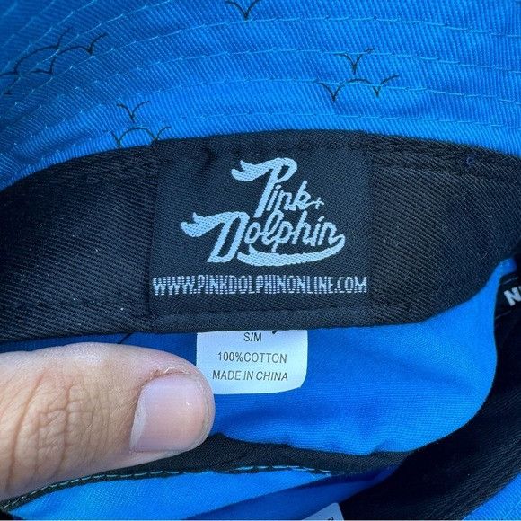 Designer × Pink Dolphin NEW PINK DOLPHIN OCEAN CURRENT BLUE BUCKET HAT S/M Size ONE SIZE - 2 Thumbnail