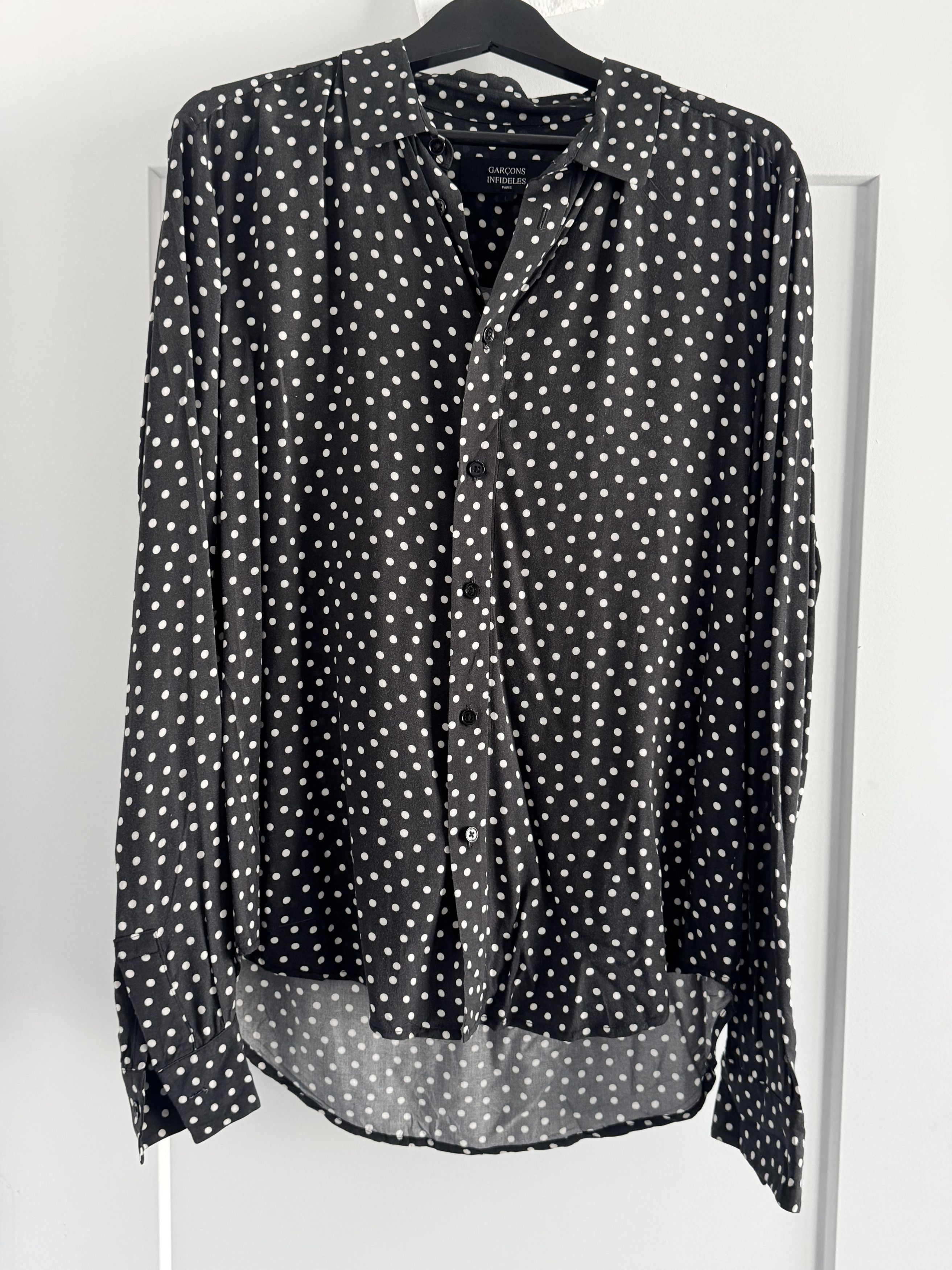 GARCONS INFIDELES Polka dot mens viscose shirt - Size L Size US L / EU 52-54 / 3 - 1 Thumbnail