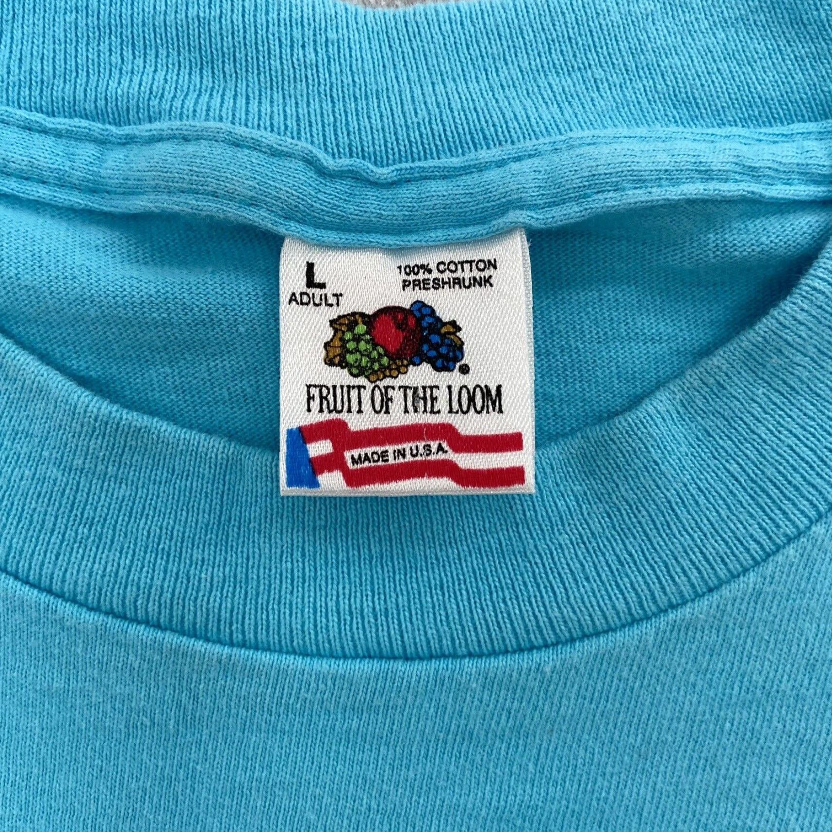 Fruit Of The Loom VINTAGE Jewel Of The Nile Graphic Tee Adult Large Blue 90s Movie Promo Mens Size US L / EU 52-54 / 3 - 7 Thumbnail