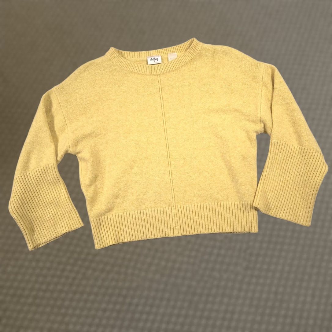 Vintage Daytrip Sweater Womens S Yellow Crew Neck 3/4 Dolman Pullover Knit Casual Fall Knit Top Women Size S / US 4 / IT 40 - 1 Thumbnail