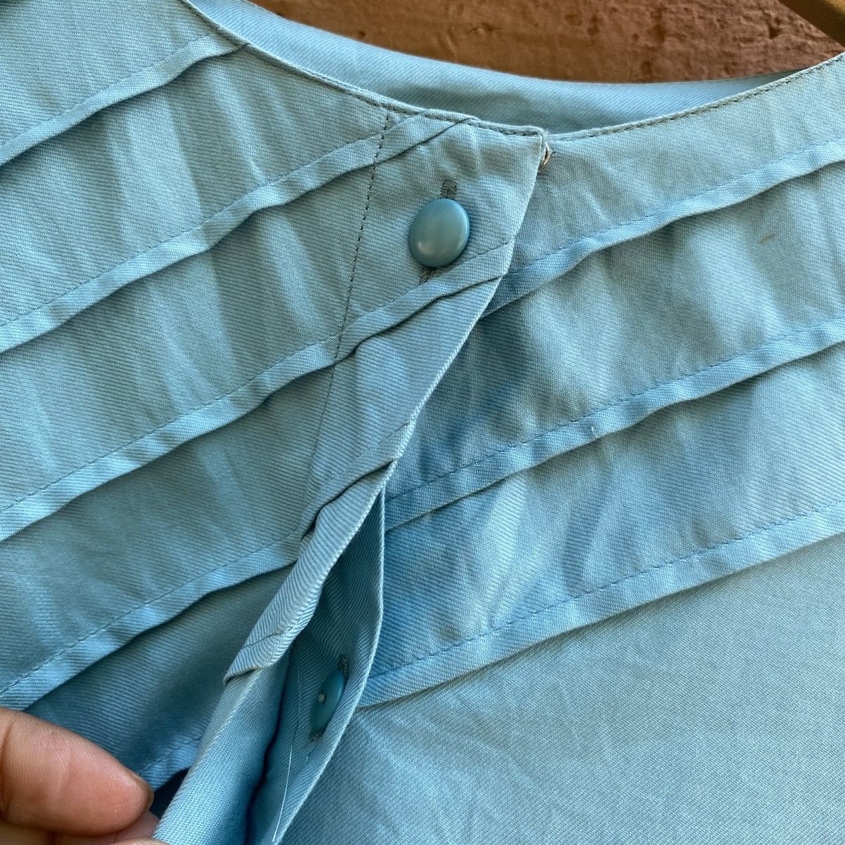 Dior Christian Dior Light Blue Button Cuff Blouse Size M / US 6-8 / IT 42-44 - 12 Thumbnail