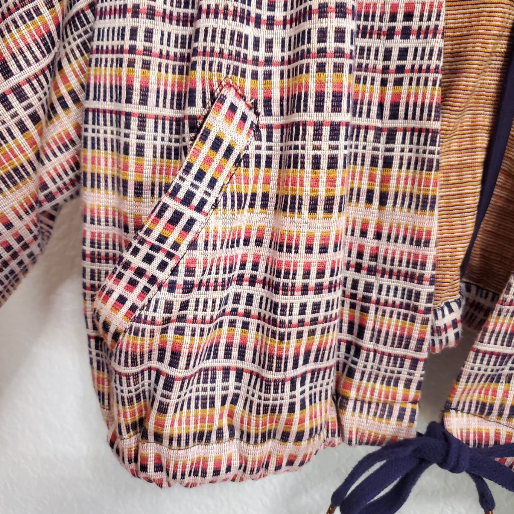 Anthropologie VINTAGE Anthropologie Akemi + Kin Jacket Womens M Plaid Oversize Dolman Open Front Bomber Jacket Boho Fall Womens Size M / US 6-8 / IT 42-44 - 4 Thumbnail