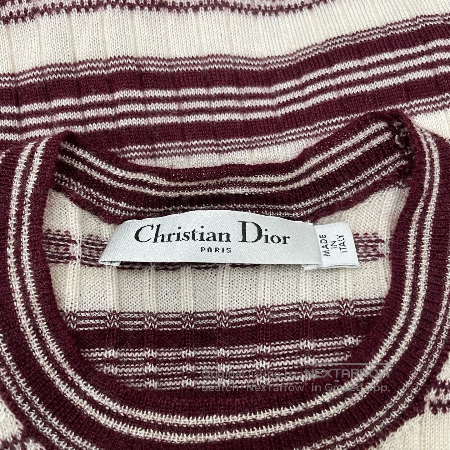 Dior Dior Stripe Ribbed Knit Short Sleeve. Size S / US 4 / IT 40 - 4 Thumbnail