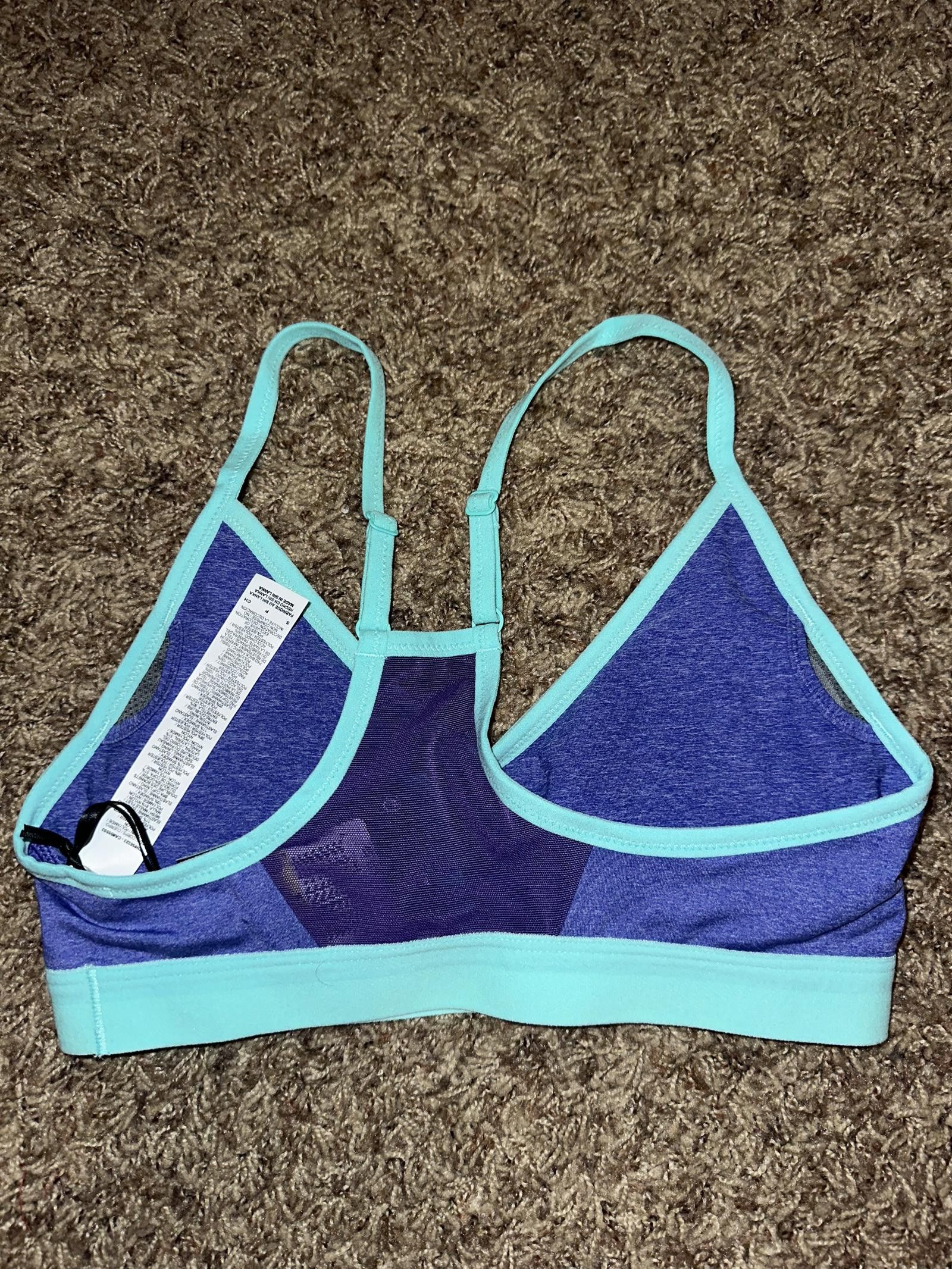 Nike Nike Womens Pro Indy Sports Teal Purple Bra Size S / US 4 / IT 40 - 4 Thumbnail