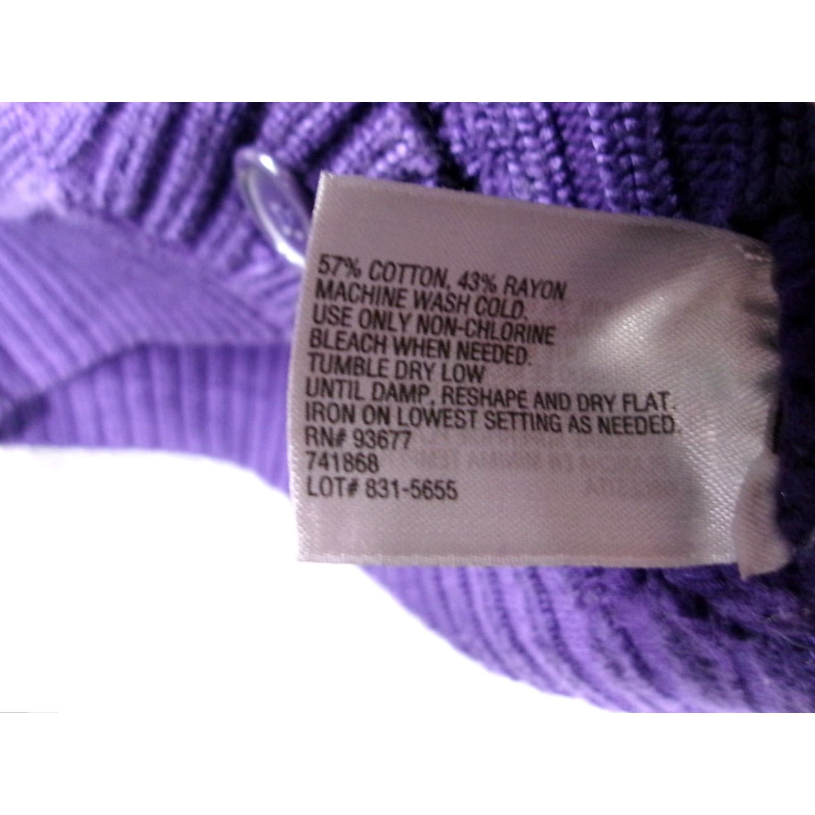 Worthington Worthington Shrug Women L Purple Button 90s Preppy Knit Shrug Shirt/Jumper Cozy Everyday Layering Women Size ONE SIZE - 7 Thumbnail