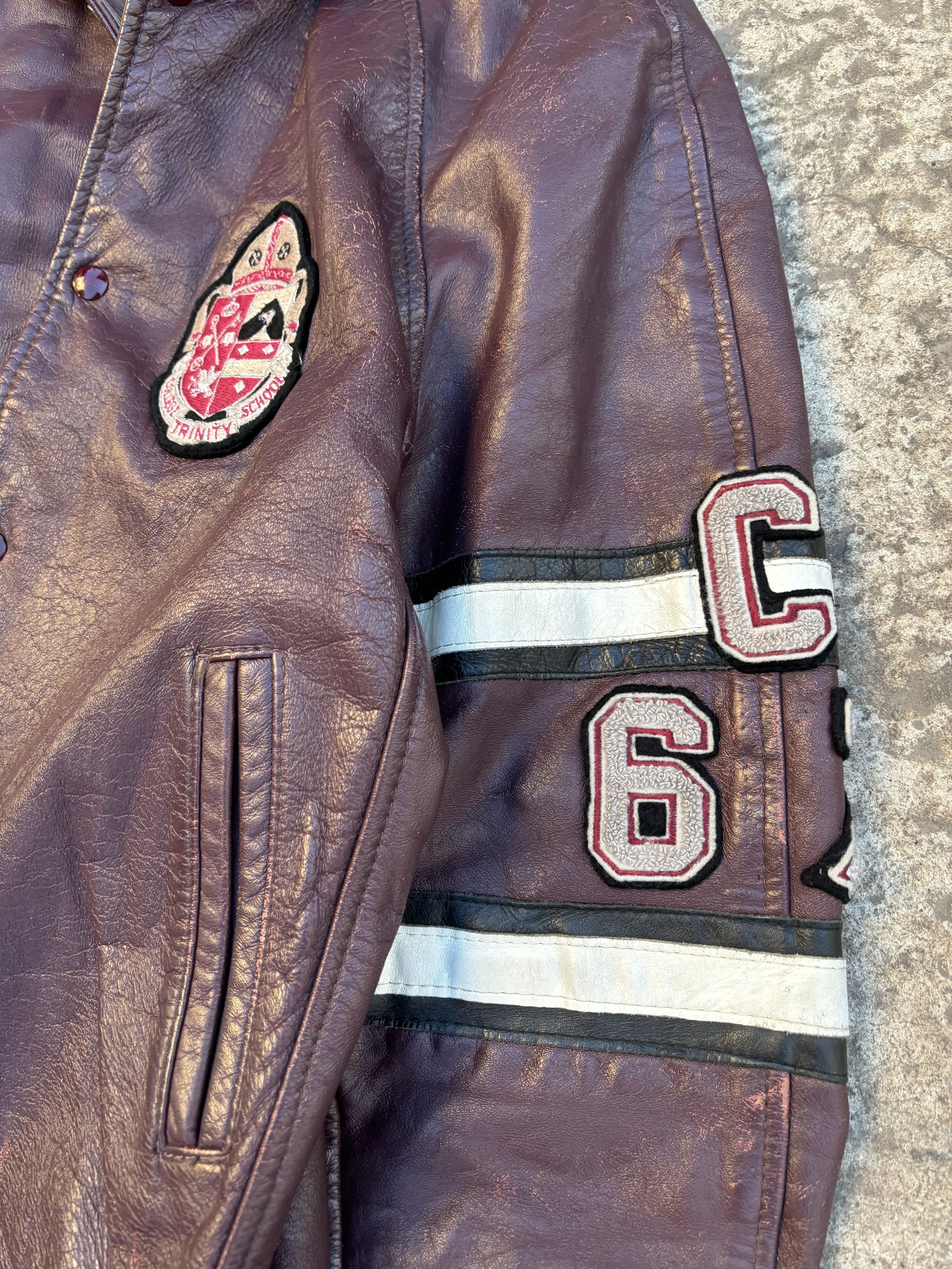 Other Vintage 70s Avon Sportswear Trinity Hockey Leather Jacket Size US L / EU 52-54 / 3 - 12 Thumbnail