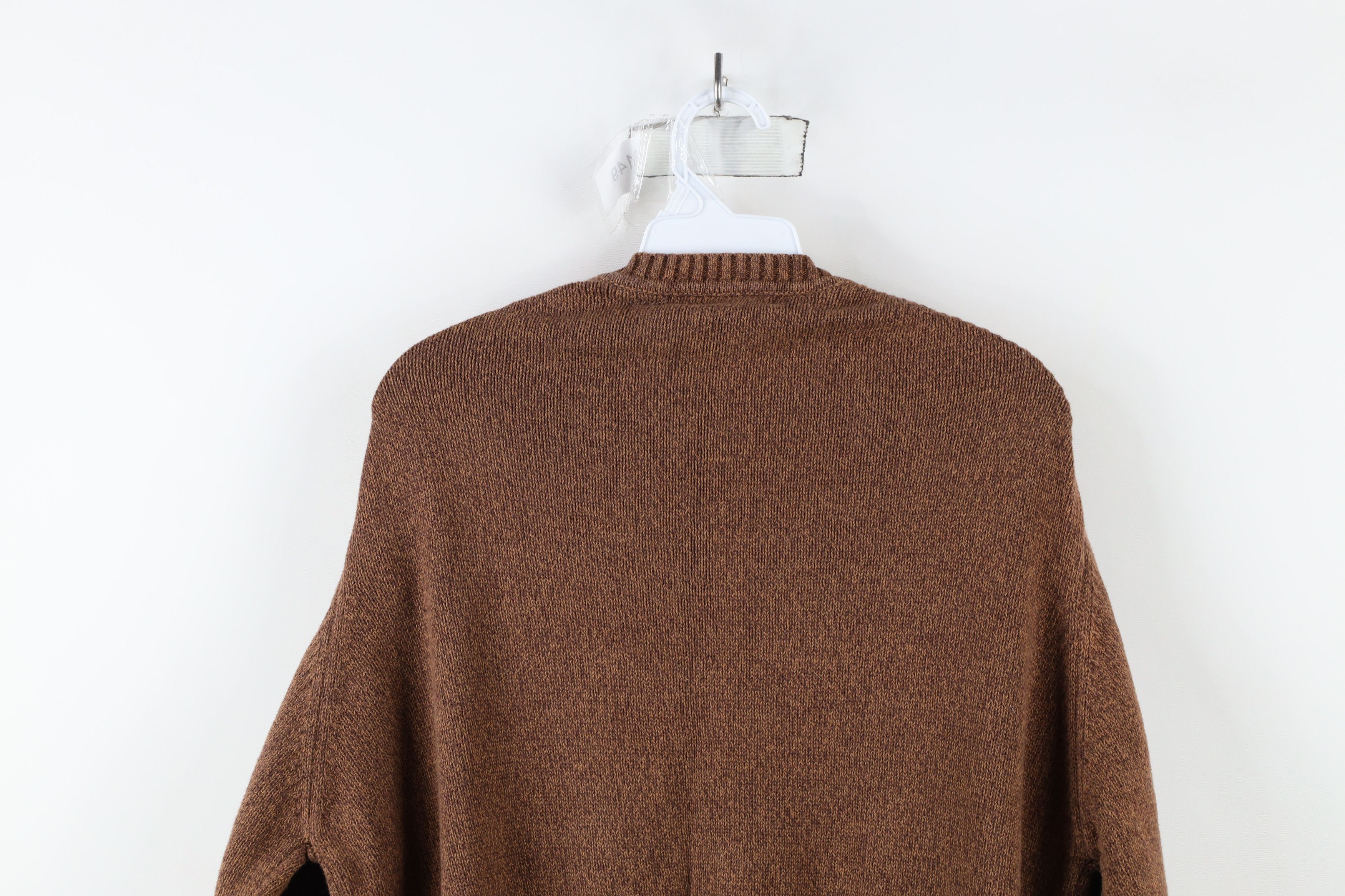 Vintage Vintage 90s Streetwear Ribbed Knit Crewneck Sweater Brown Size US L / EU 52-54 / 3 - 9 Thumbnail